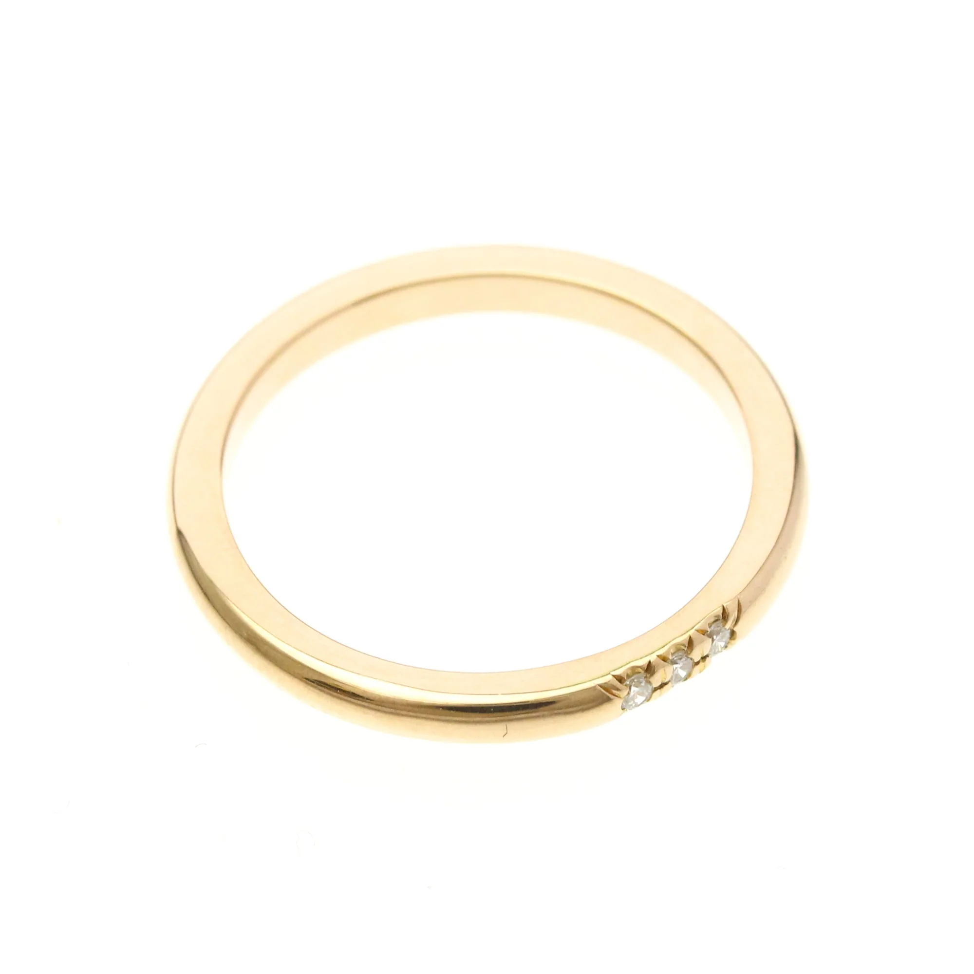 Band Ring 18K Rose Gold with Diamond - Image 9
