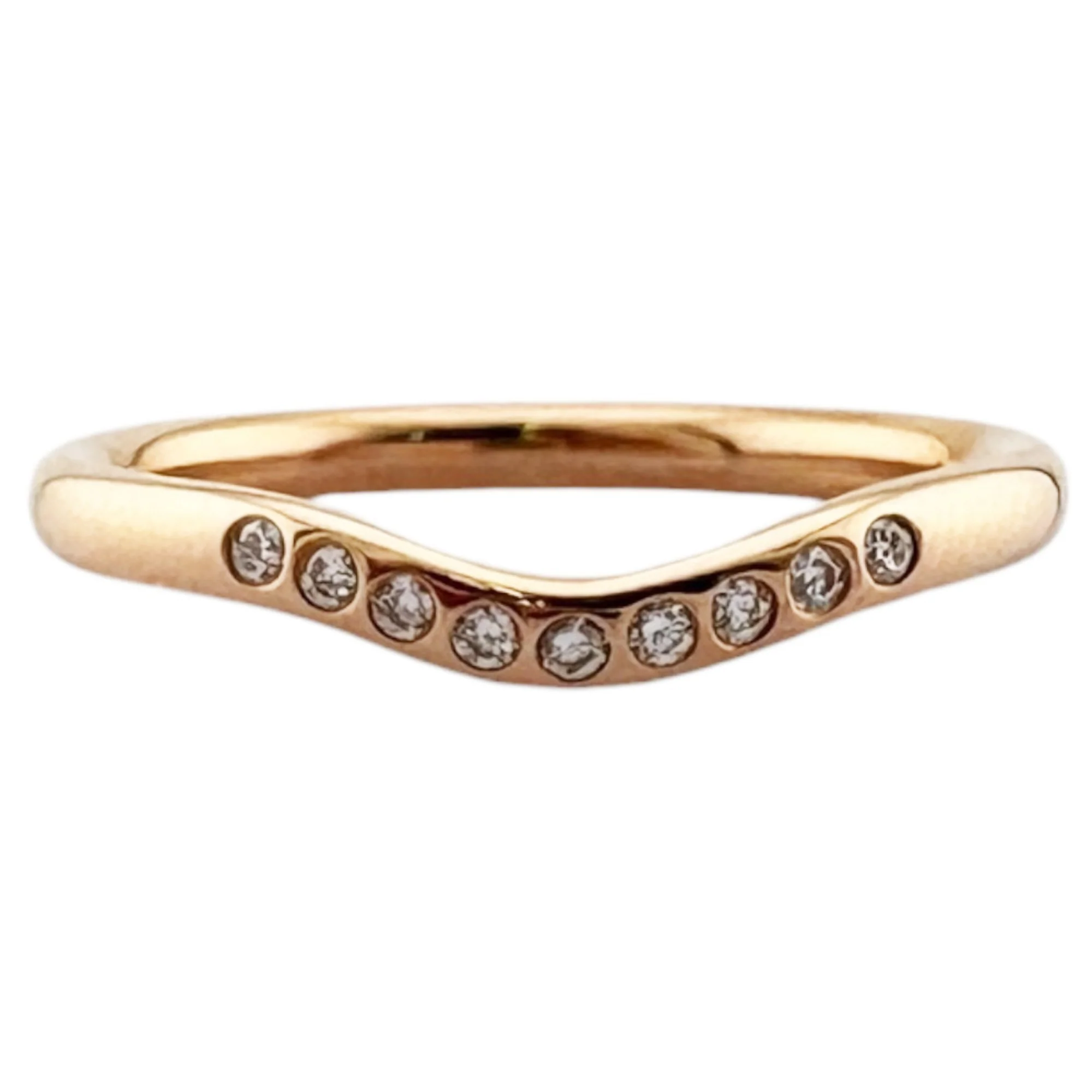 Band Ring 18K Rose Gold with Diamond - Image 3