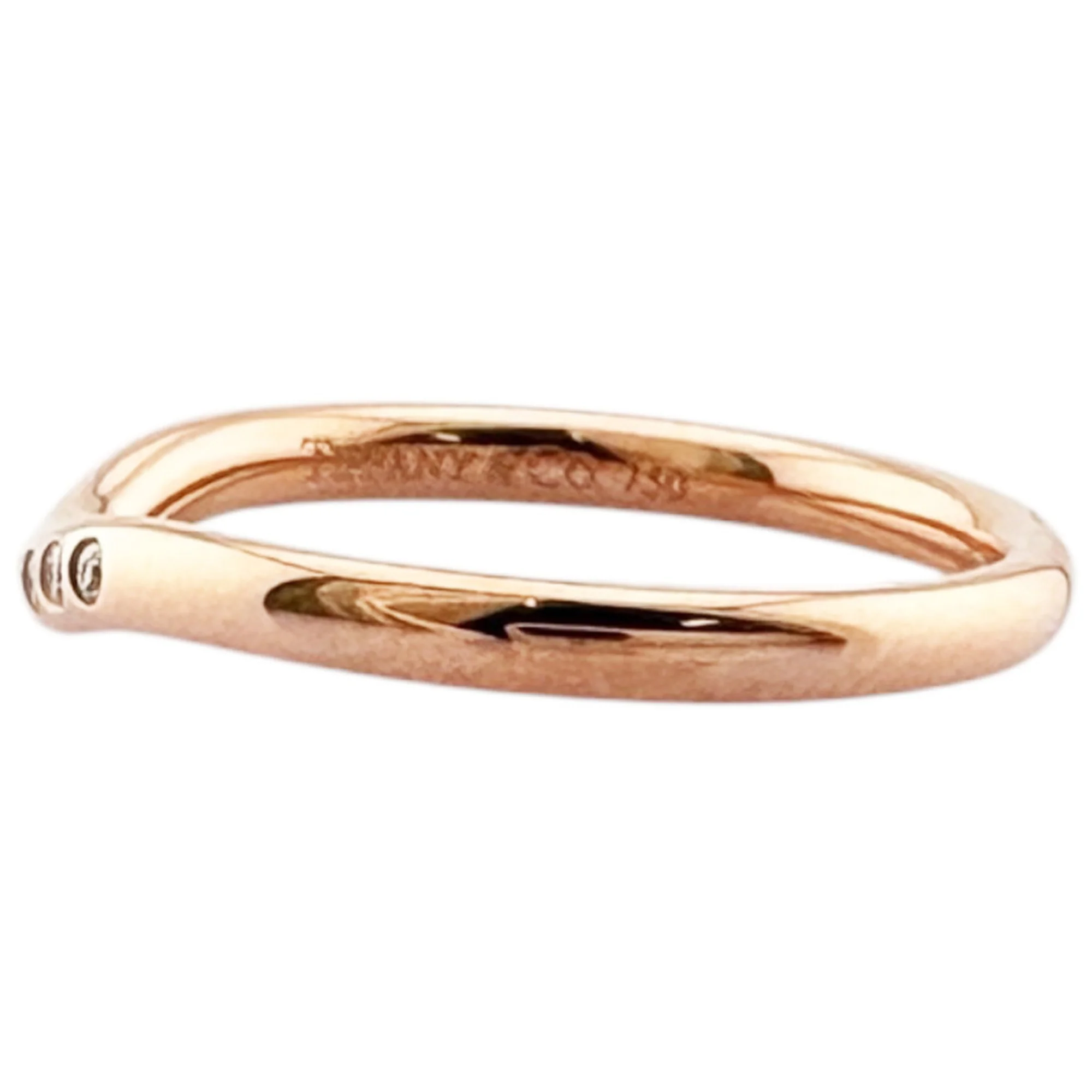 Band Ring 18K Rose Gold with Diamond - Image 4