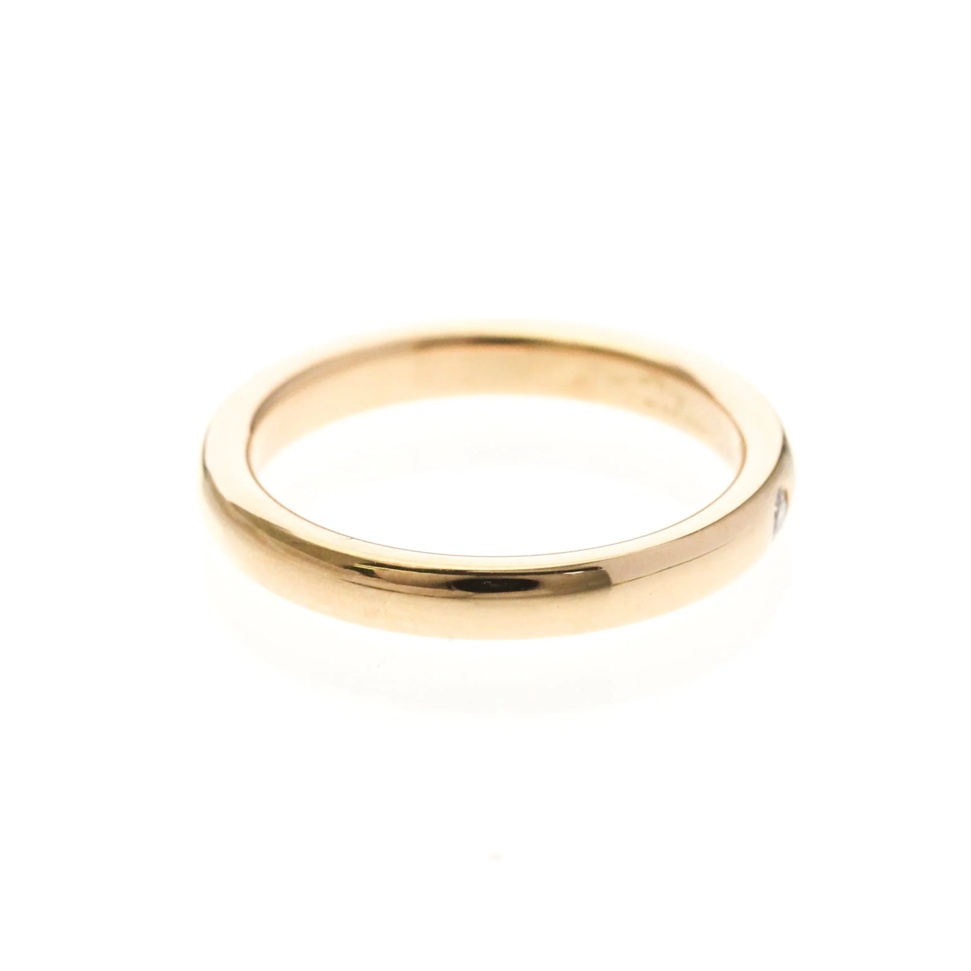 Band Ring 18K Rose Gold with Diamond - Image 4