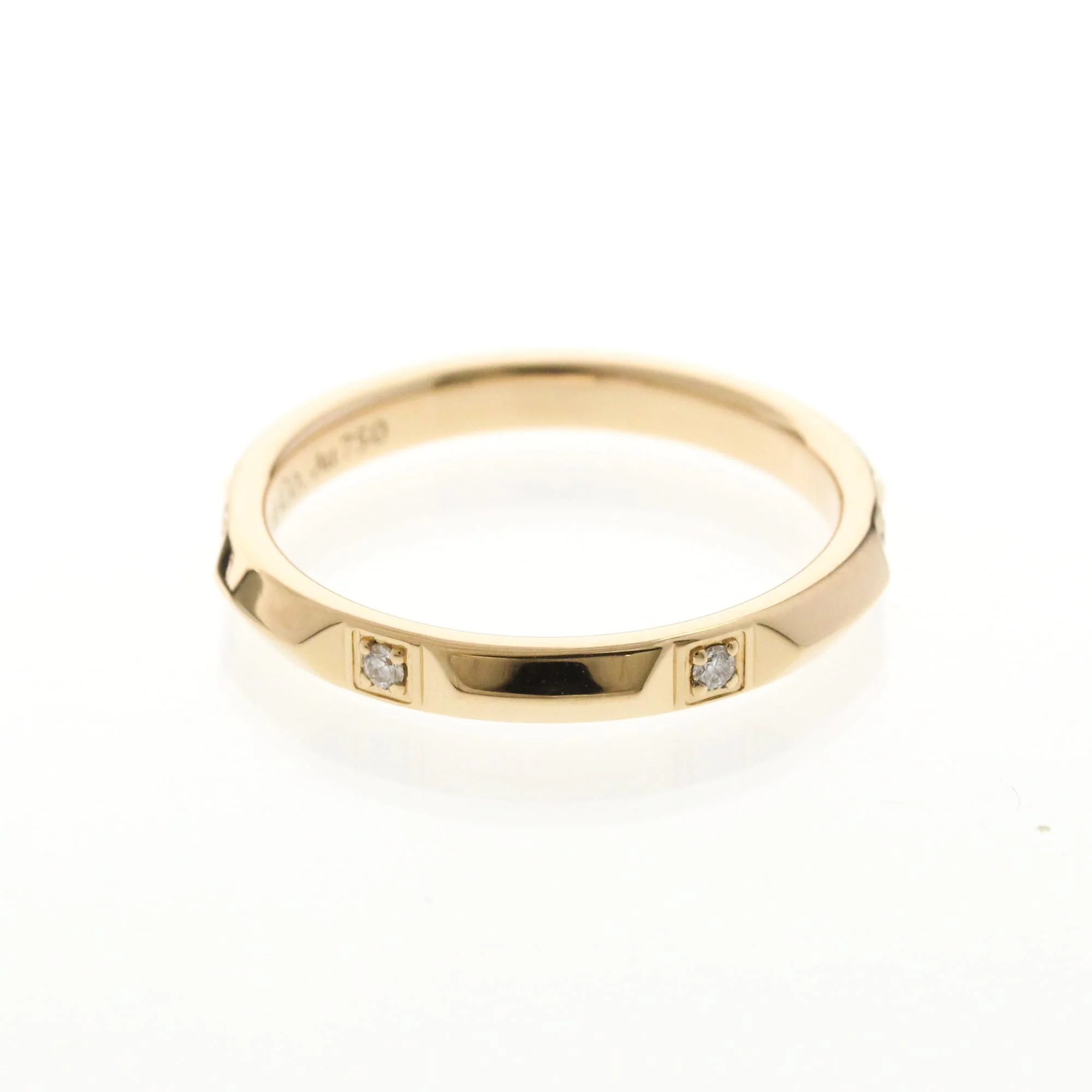 Band Ring 18K Rose Gold with Diamond - Image 4