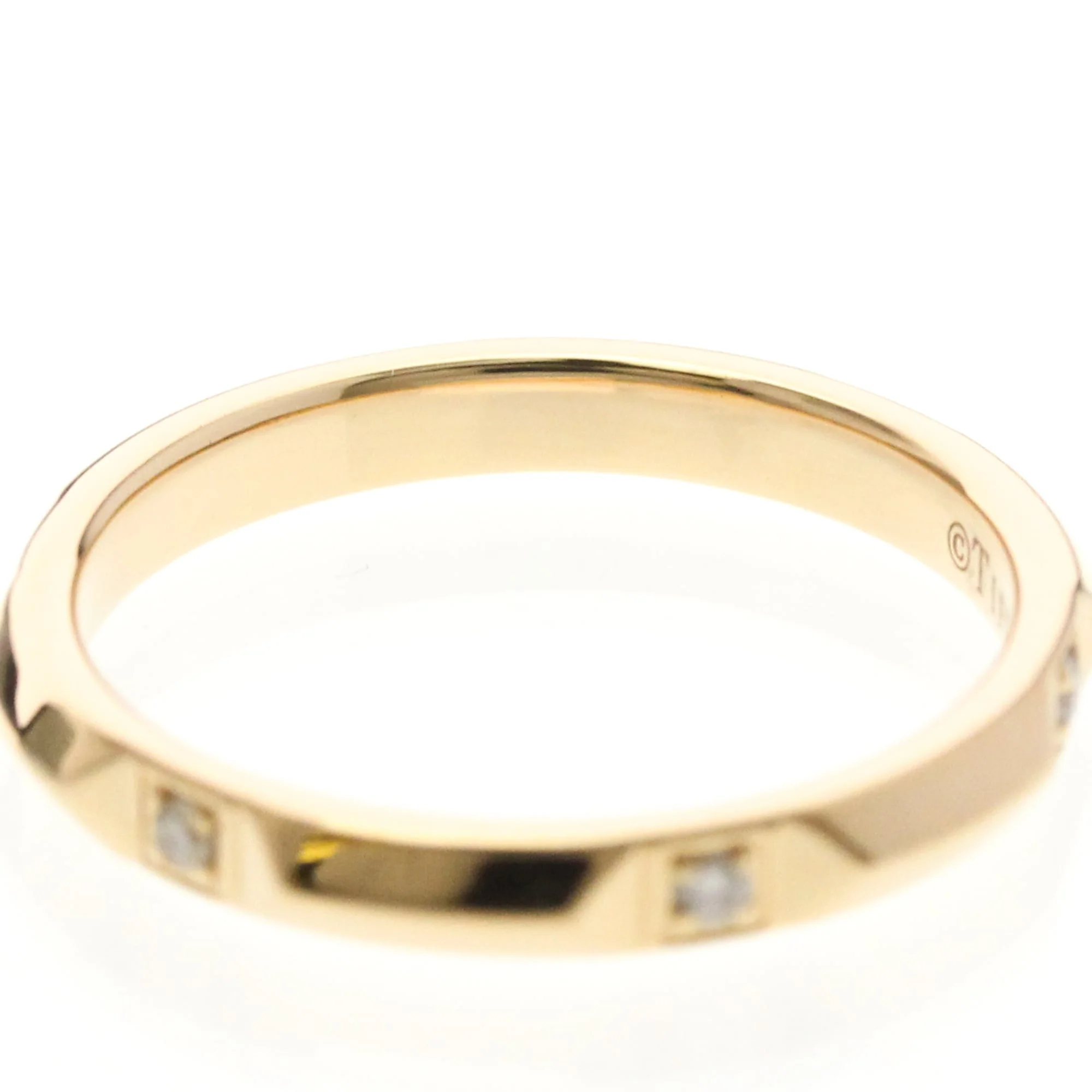 Band Ring 18K Rose Gold with Diamond - Image 6