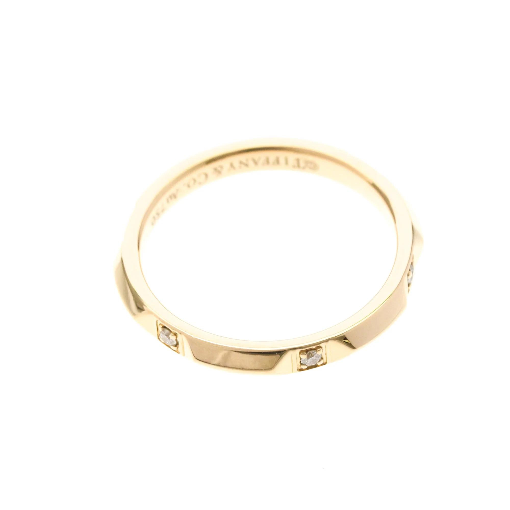 Band Ring 18K Rose Gold with Diamond - Image 9