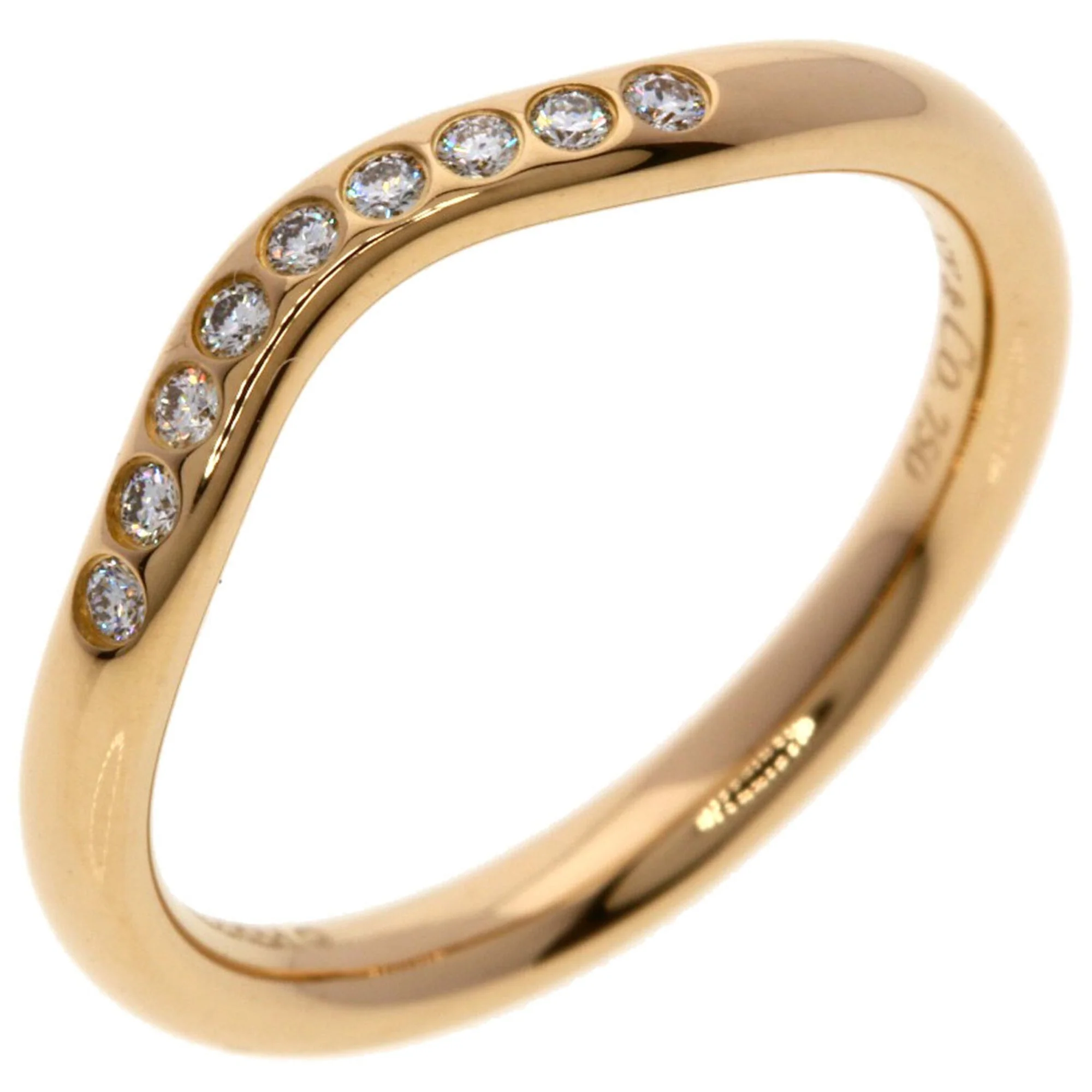 Band Ring 18K Rose Gold with Diamond - Image 2