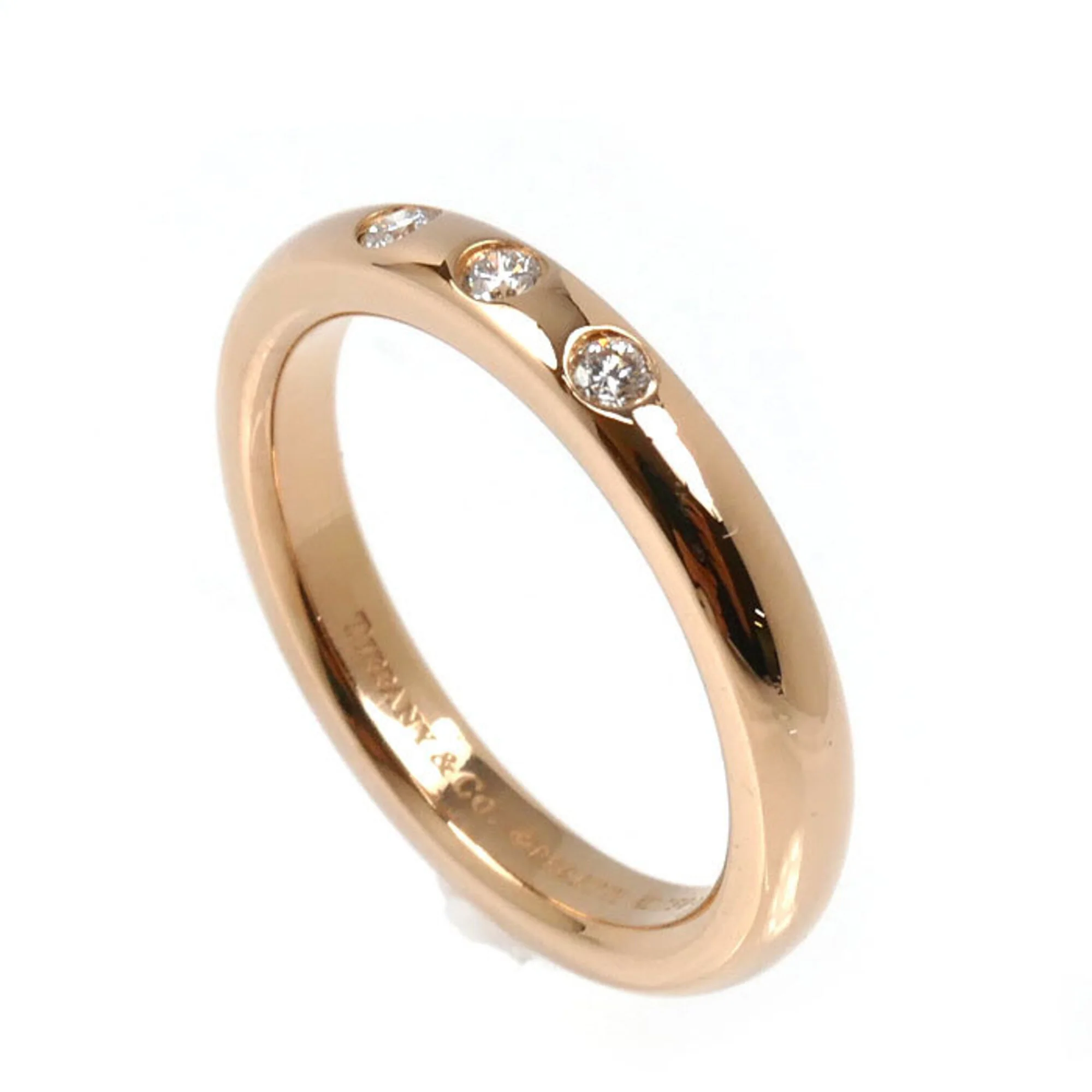 Band Ring 18K Rose Gold with Diamond - Image 2