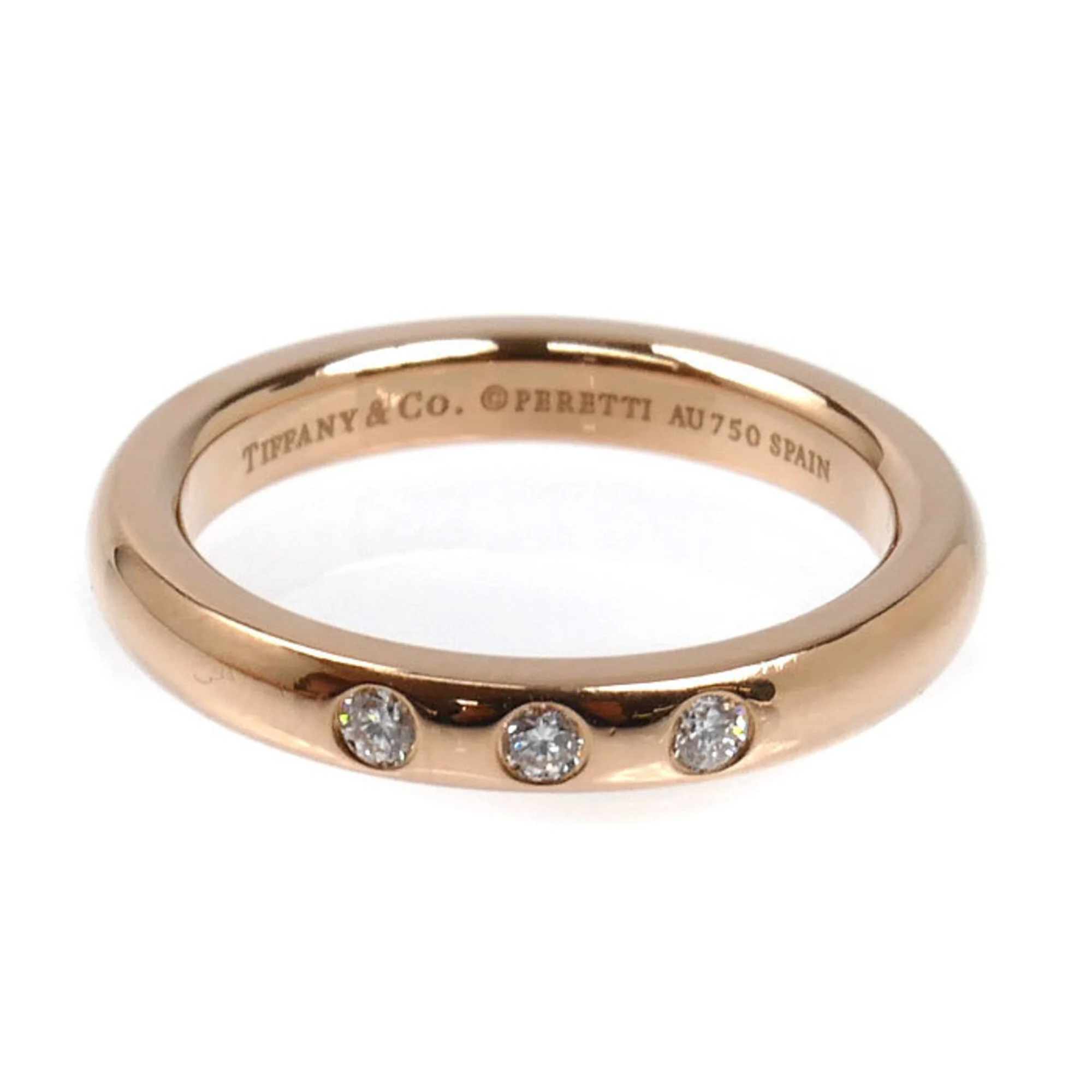 Band Ring 18K Rose Gold with Diamond - Image 3