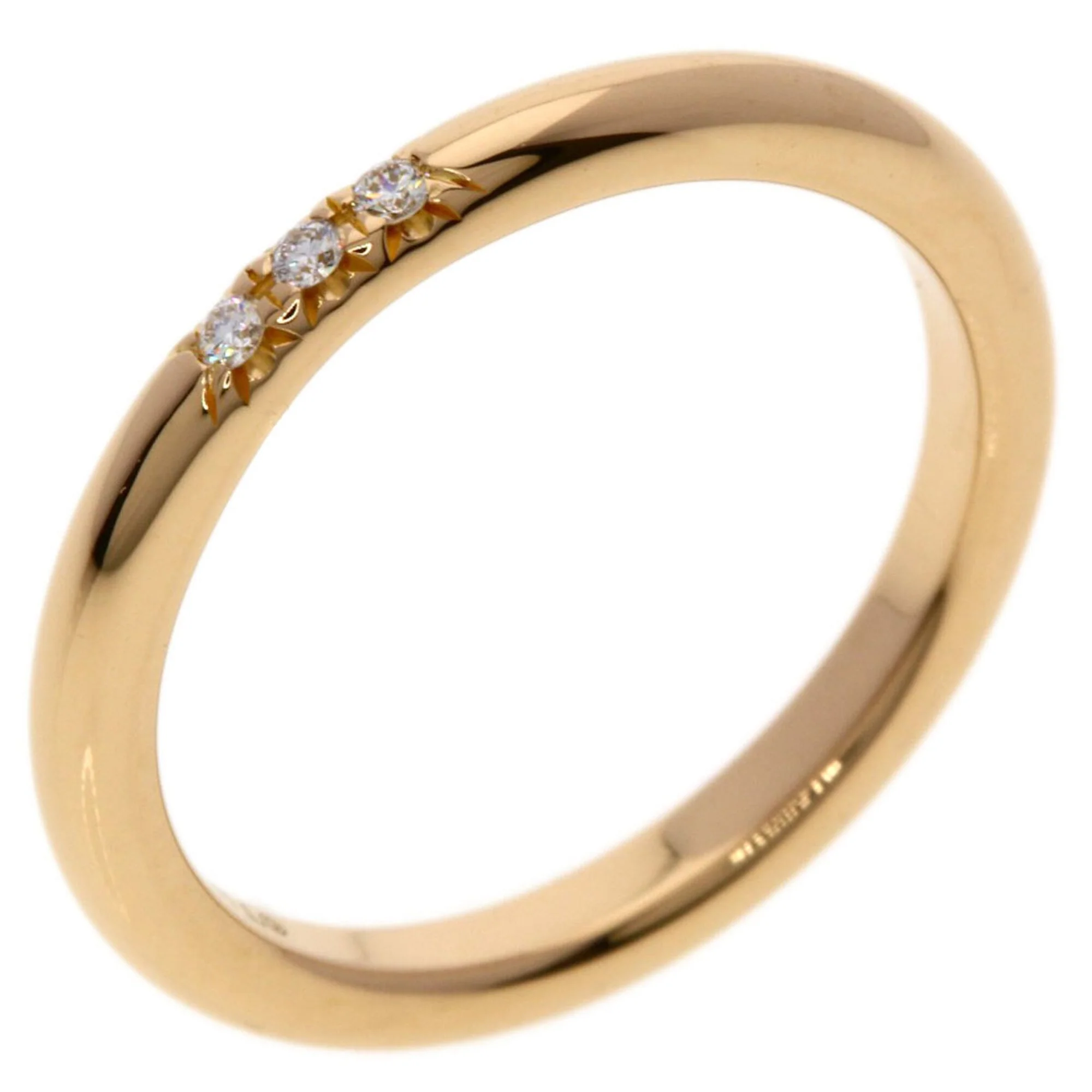 Band Ring 18K Rose Gold with Diamonds - Image 2