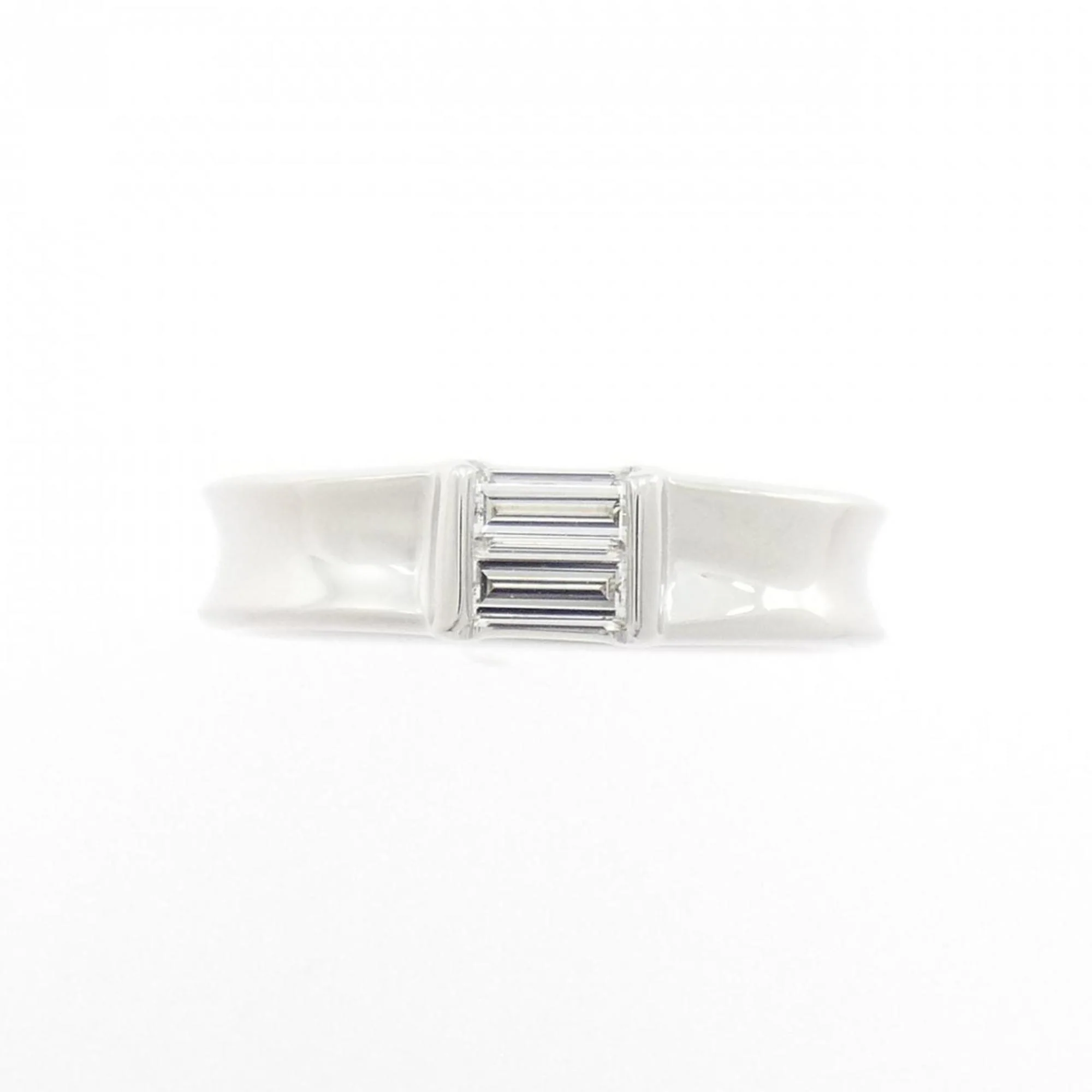 Band Ring 18K White Gold and Diamond - Image 2