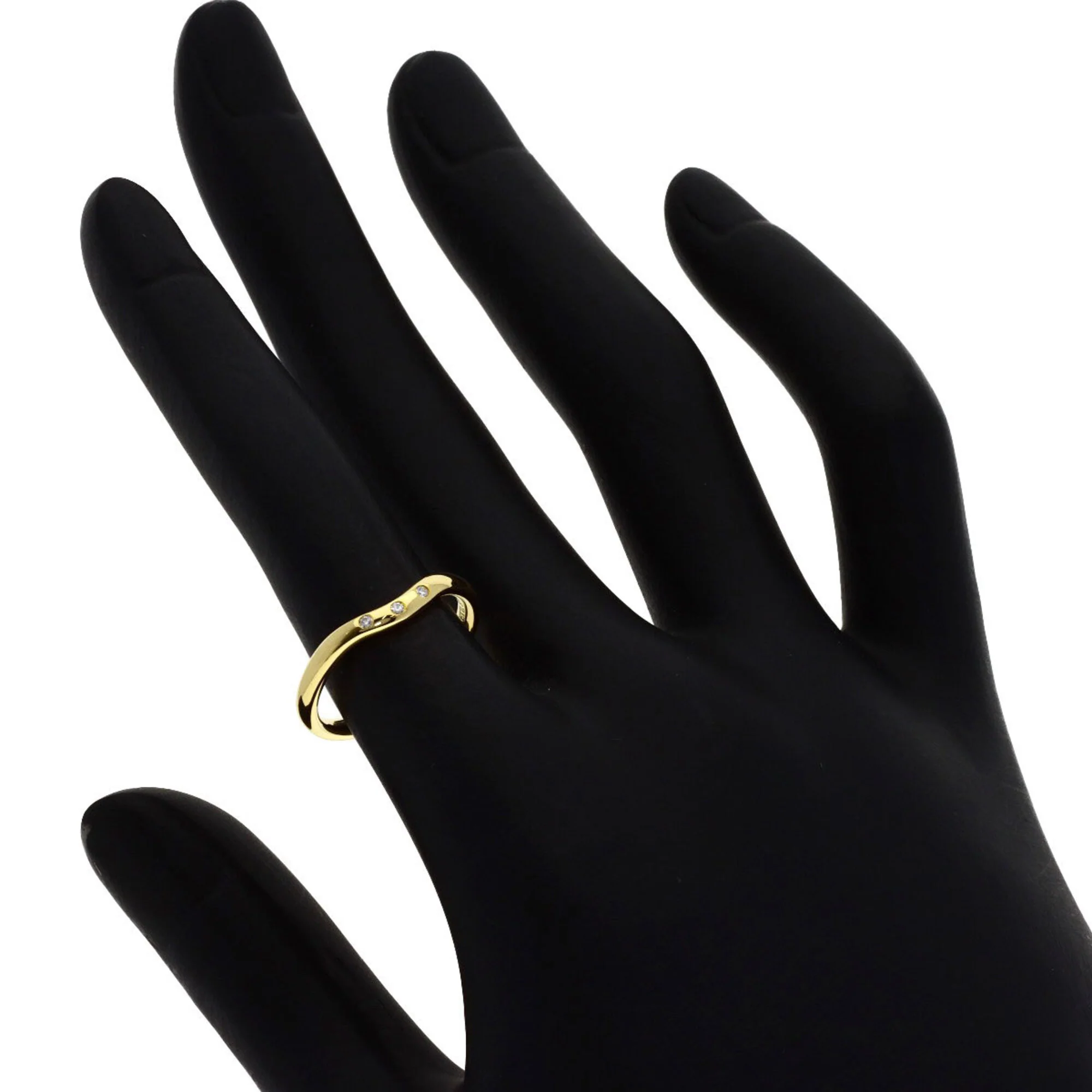Band Ring 18K Yellow Gold and Diamond - Image 7