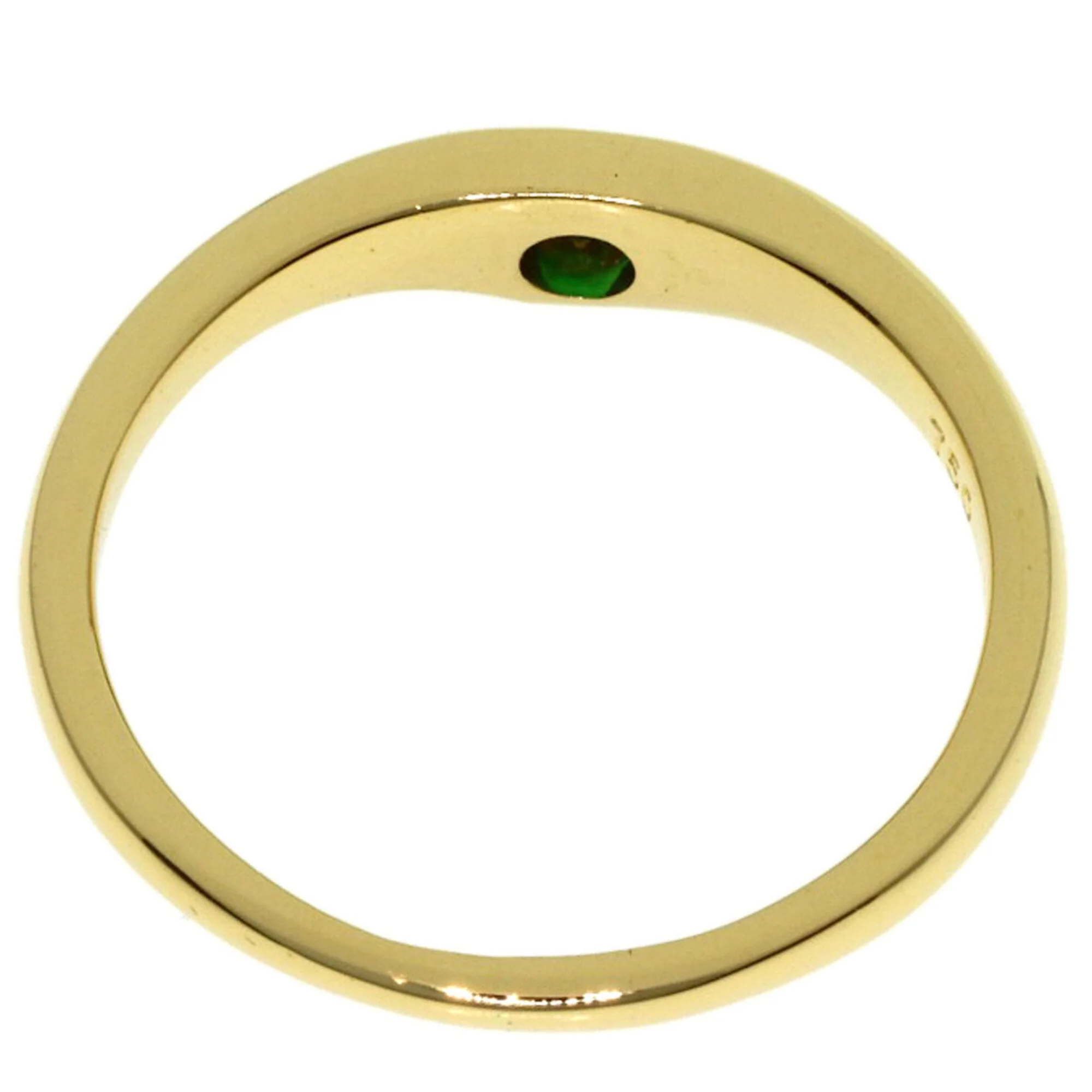 Band Ring 18K Yellow Gold and Emerald - Image 4