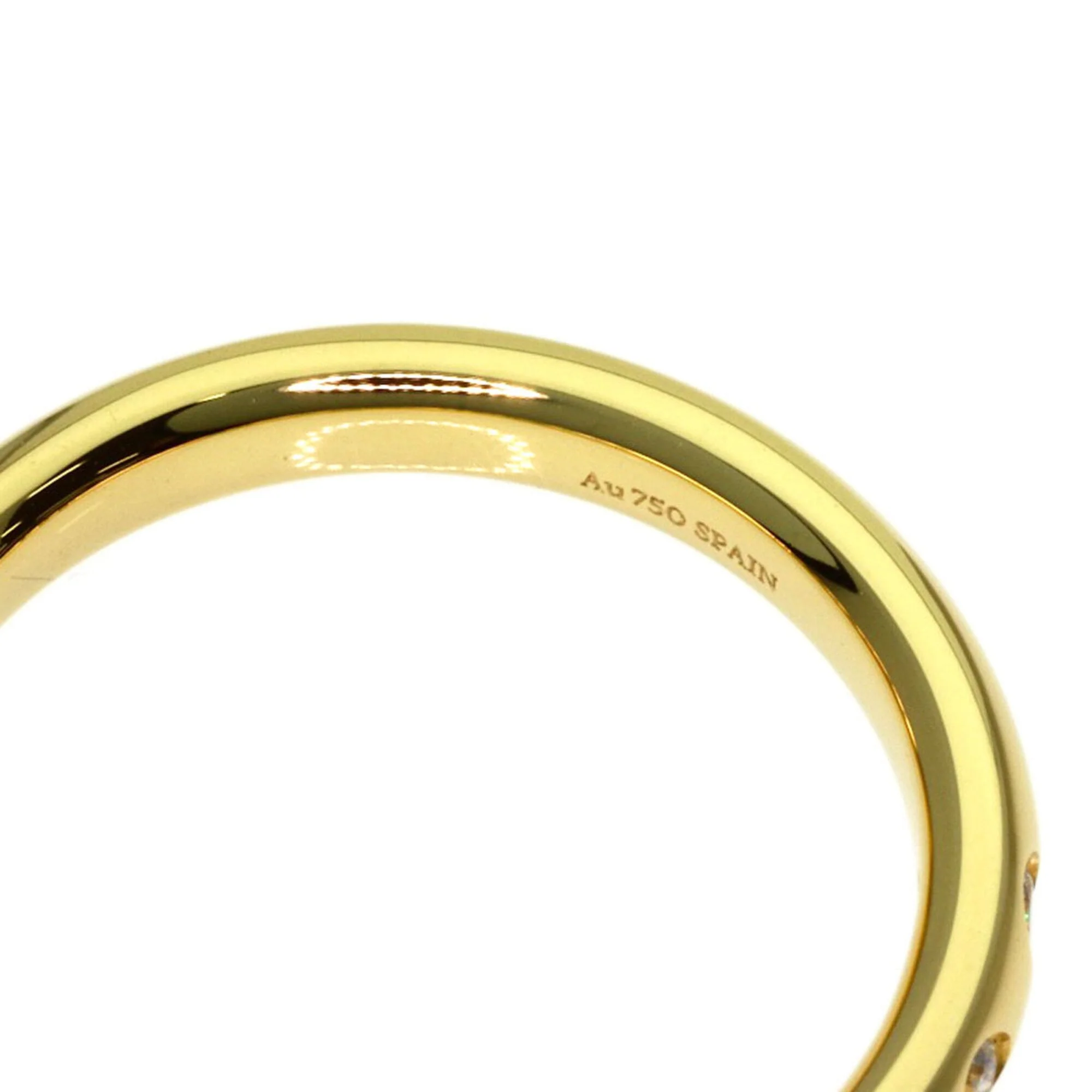 Band Ring 18K Yellow Gold with Diamond - Image 6
