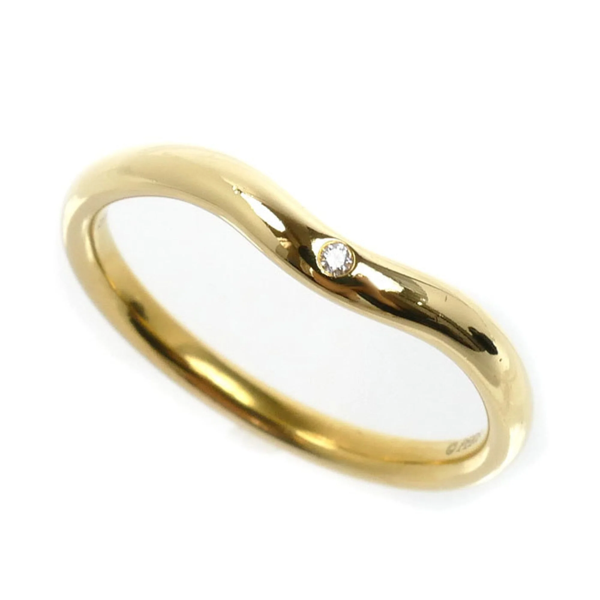 Band Ring 18K Yellow Gold with Diamond