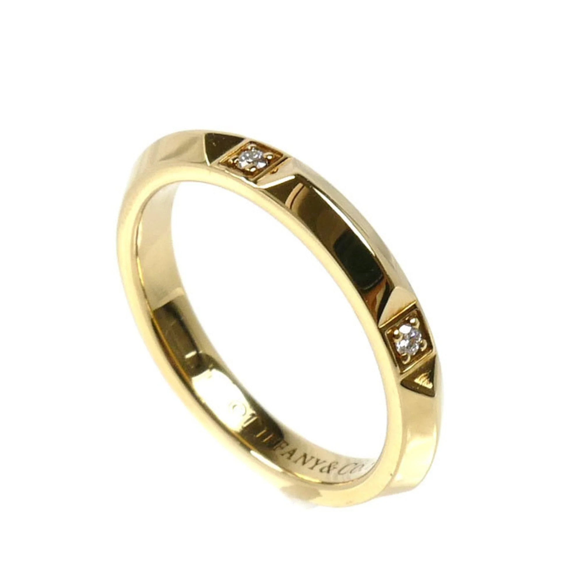 Band Ring 18K Yellow Gold with Diamond - Image 2