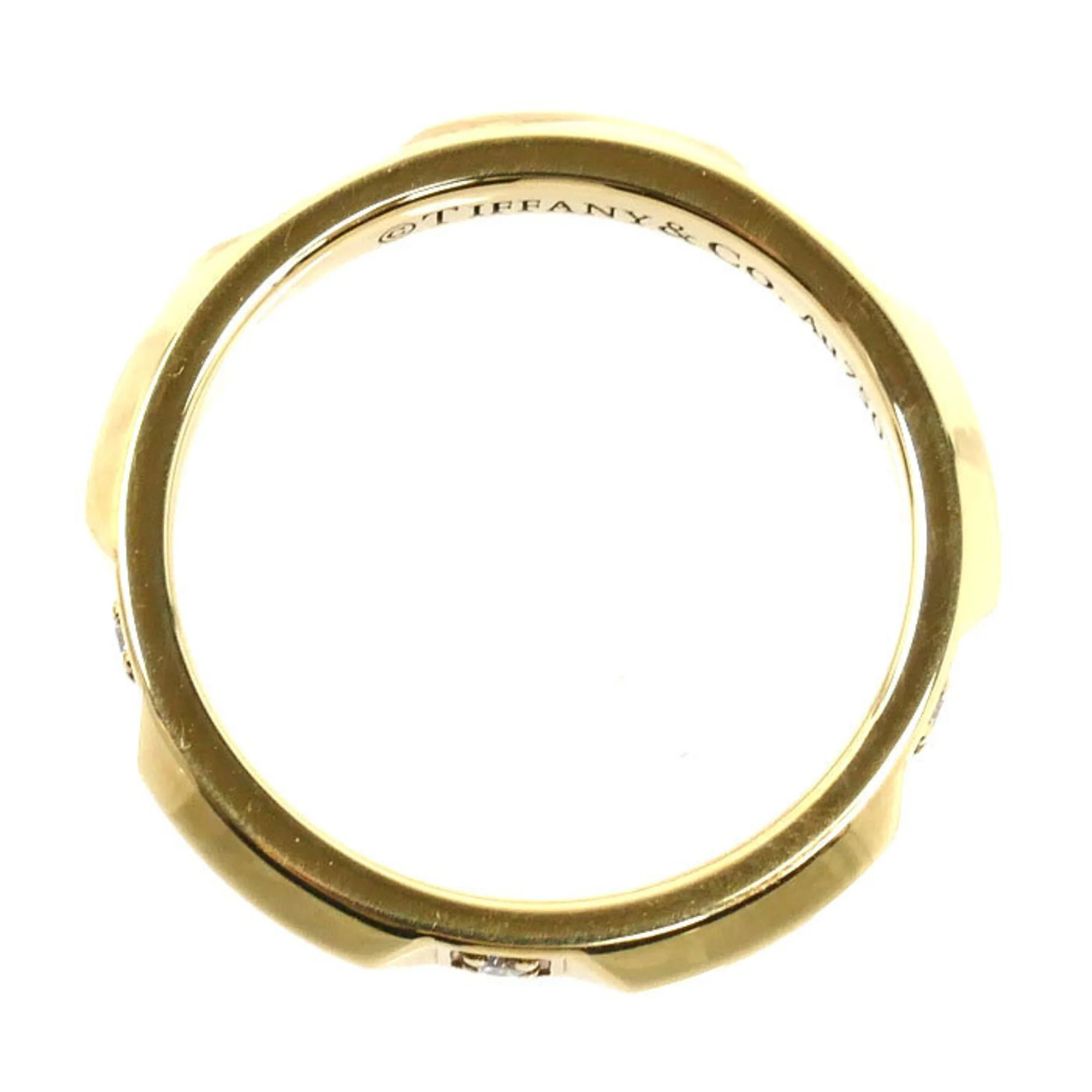 Band Ring 18K Yellow Gold with Diamond - Image 4