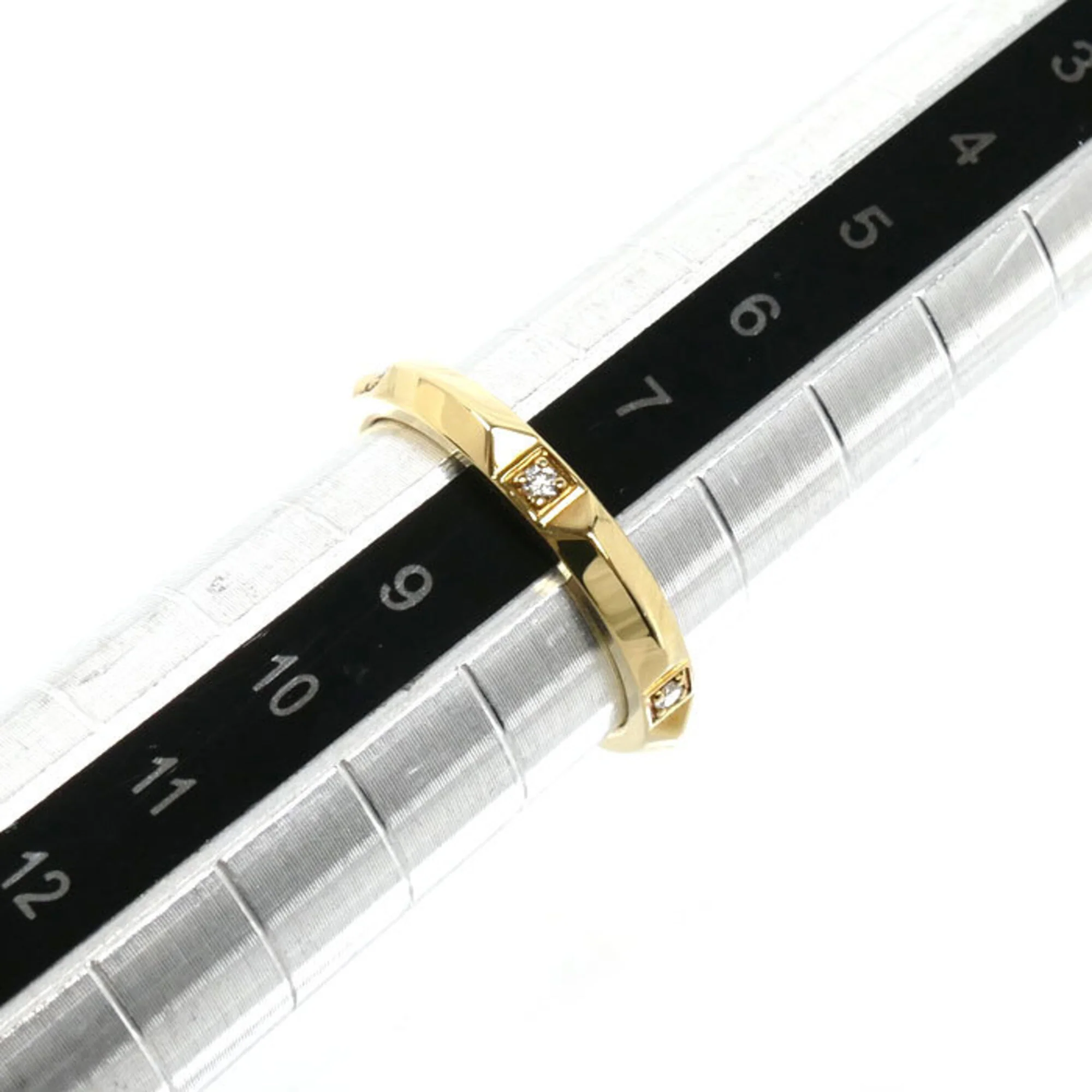 Band Ring 18K Yellow Gold with Diamond - Image 6