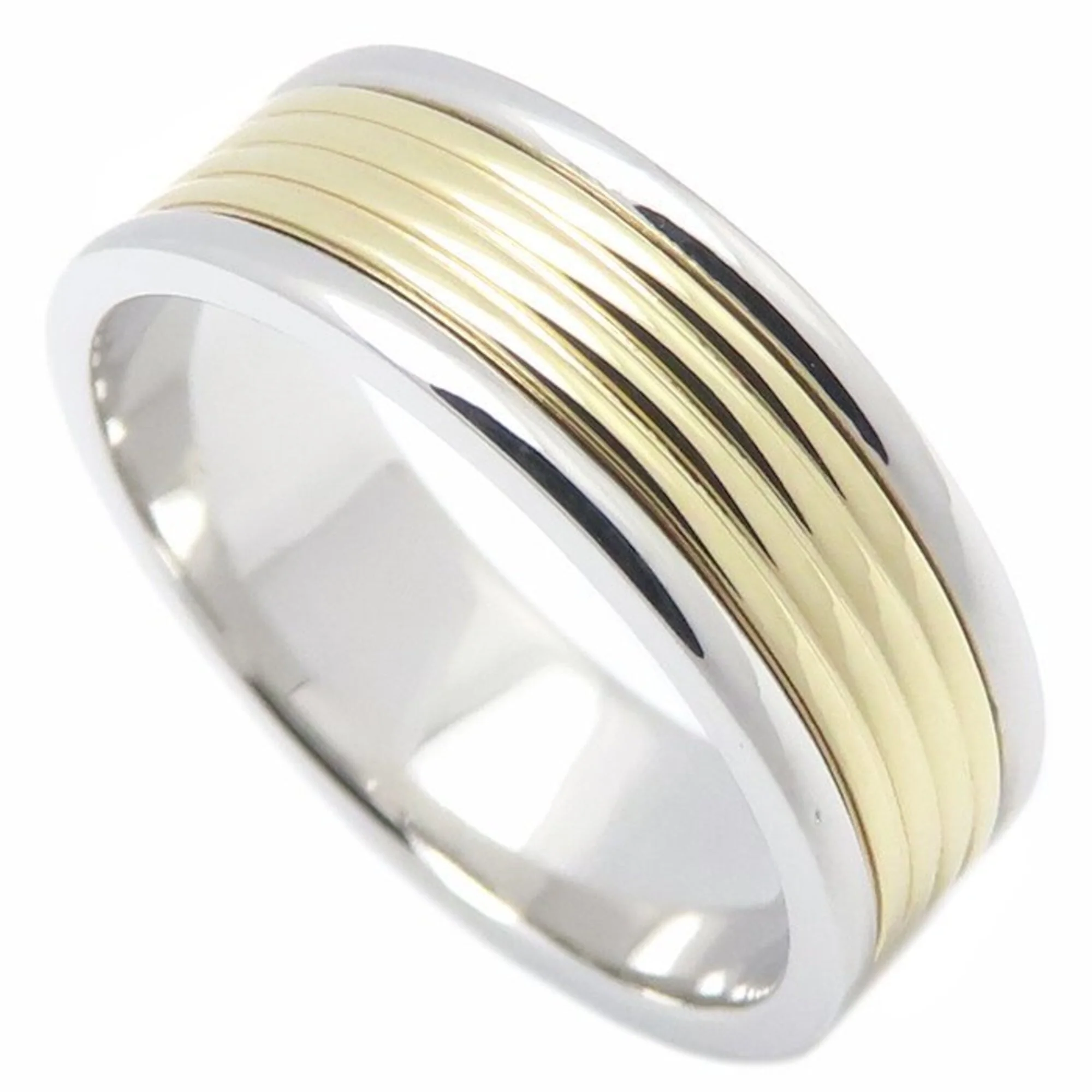 Band Ring Platinum and 18K Yellow Gold - Image 2