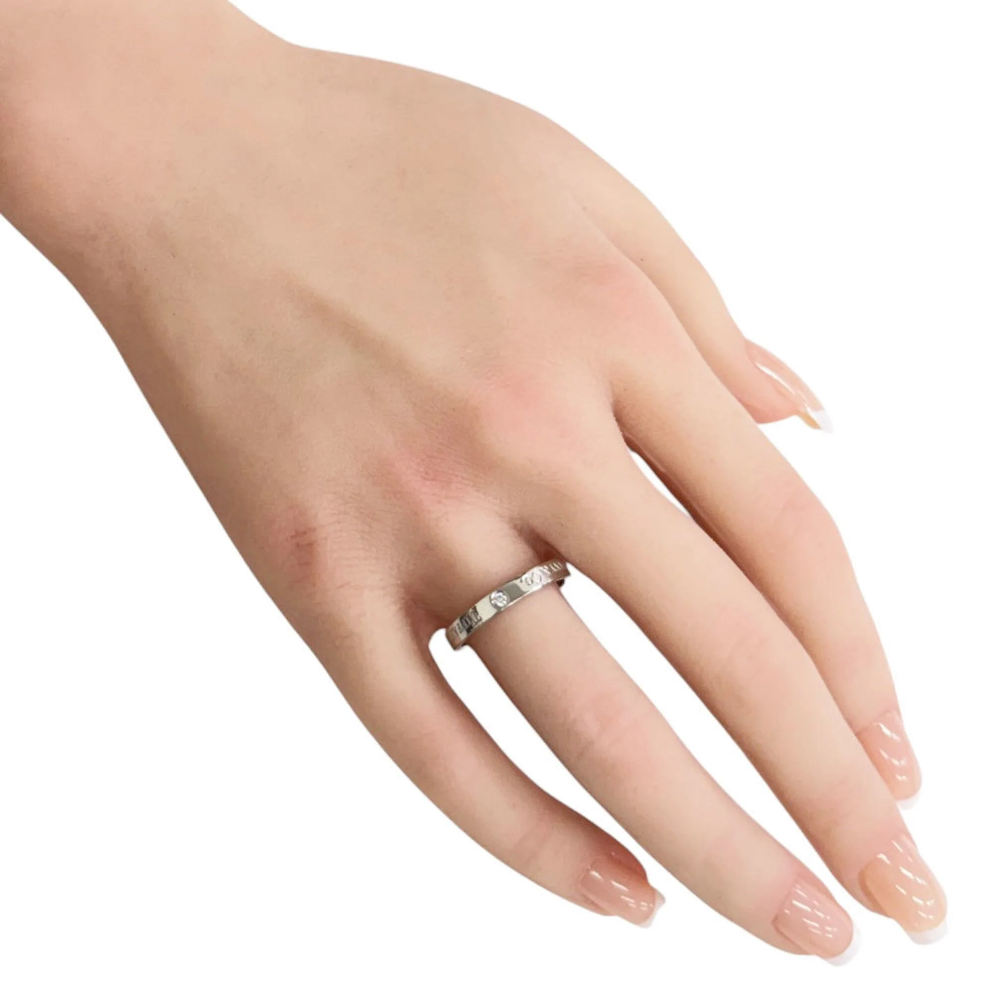 Band Ring Platinum with Diamond - Image 2