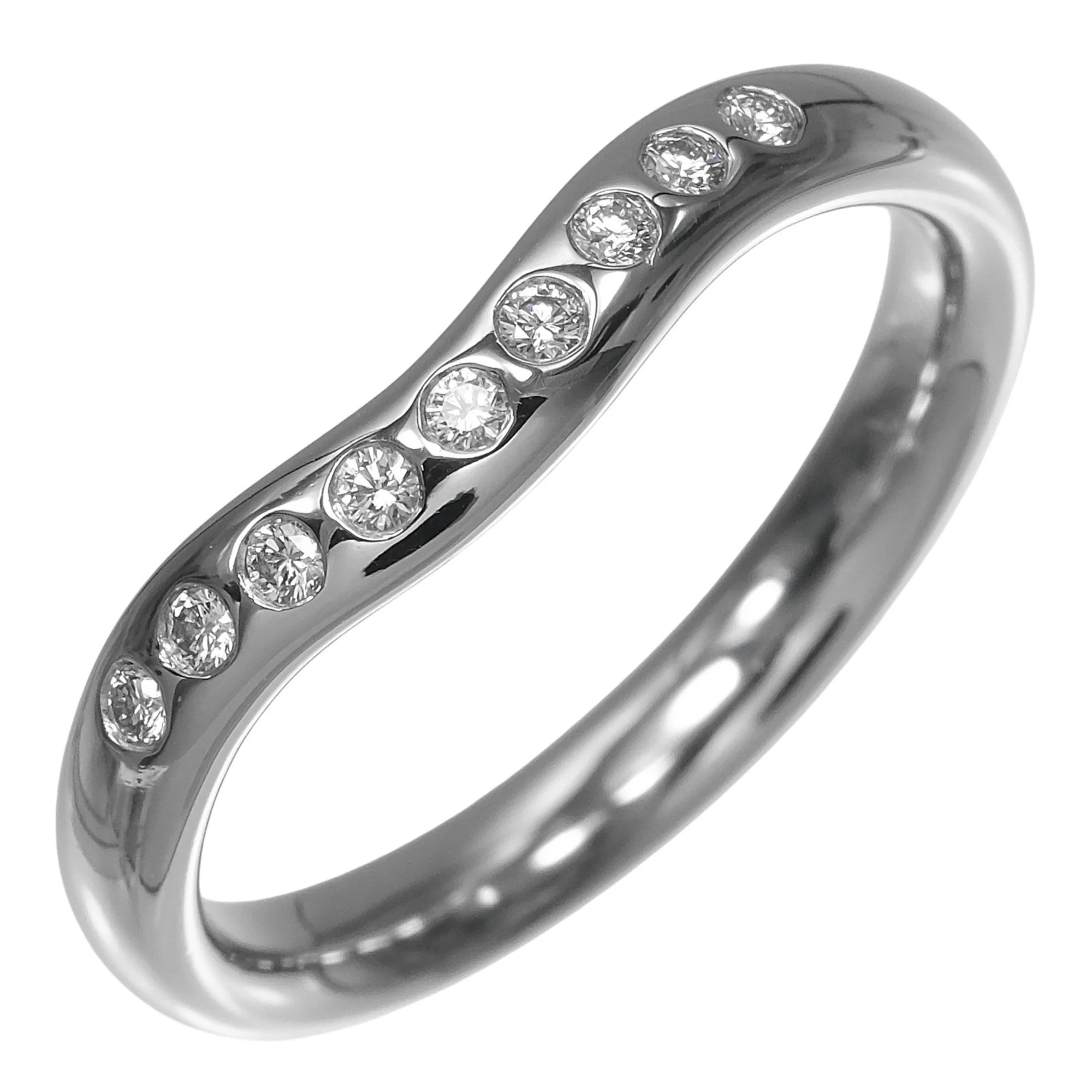 Band Ring Platinum with Diamond