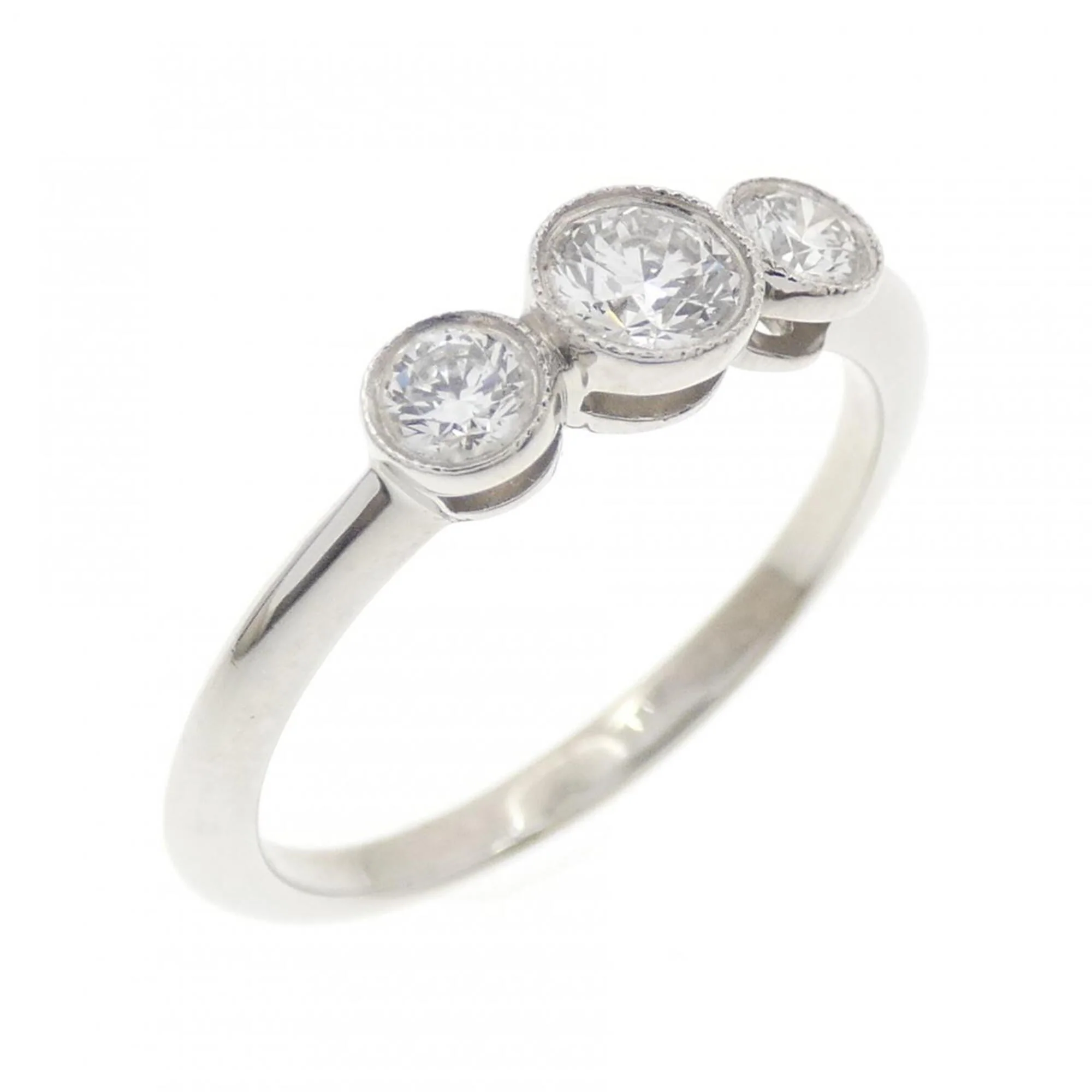 Band Ring Platinum with Diamond