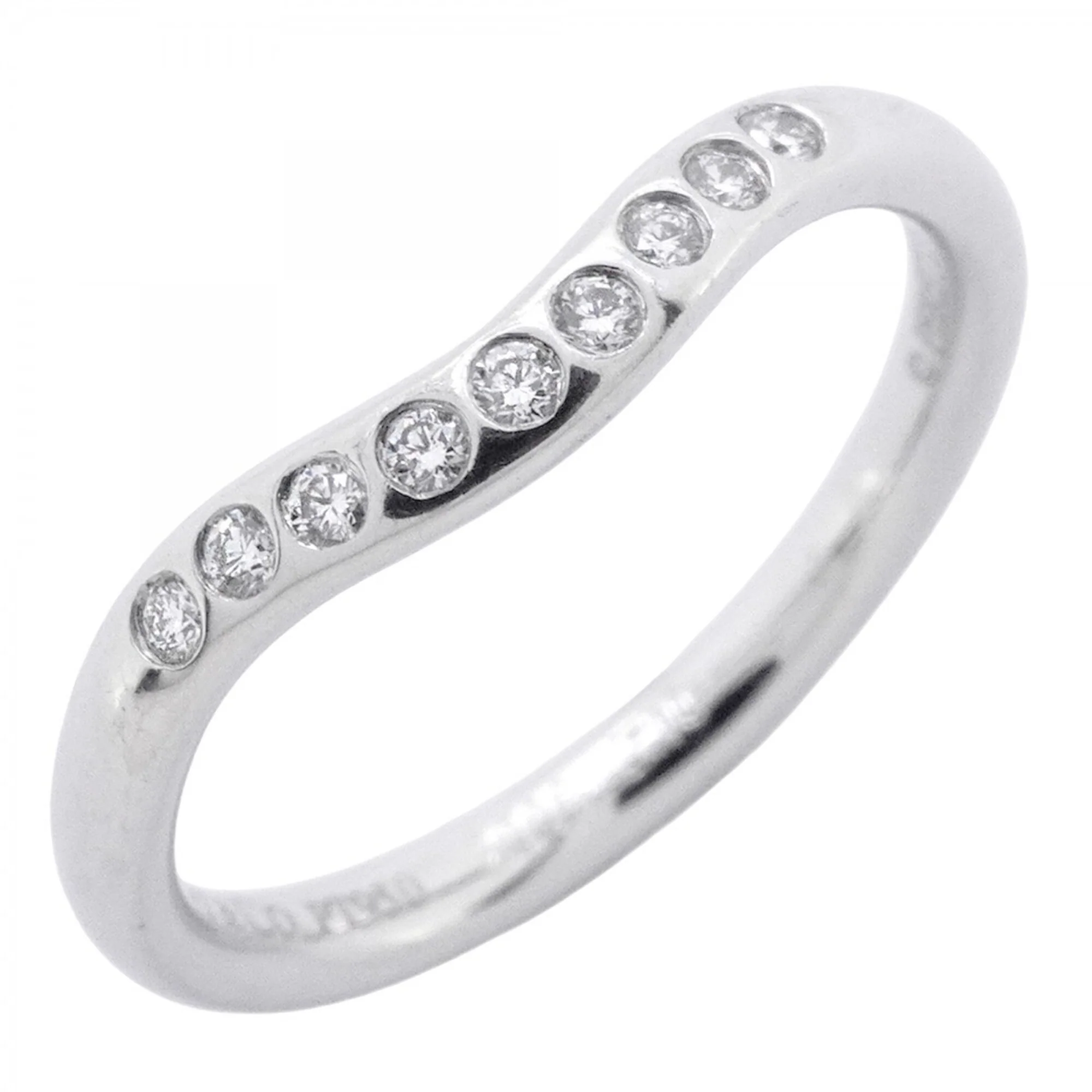 Band Ring Platinum with Diamond