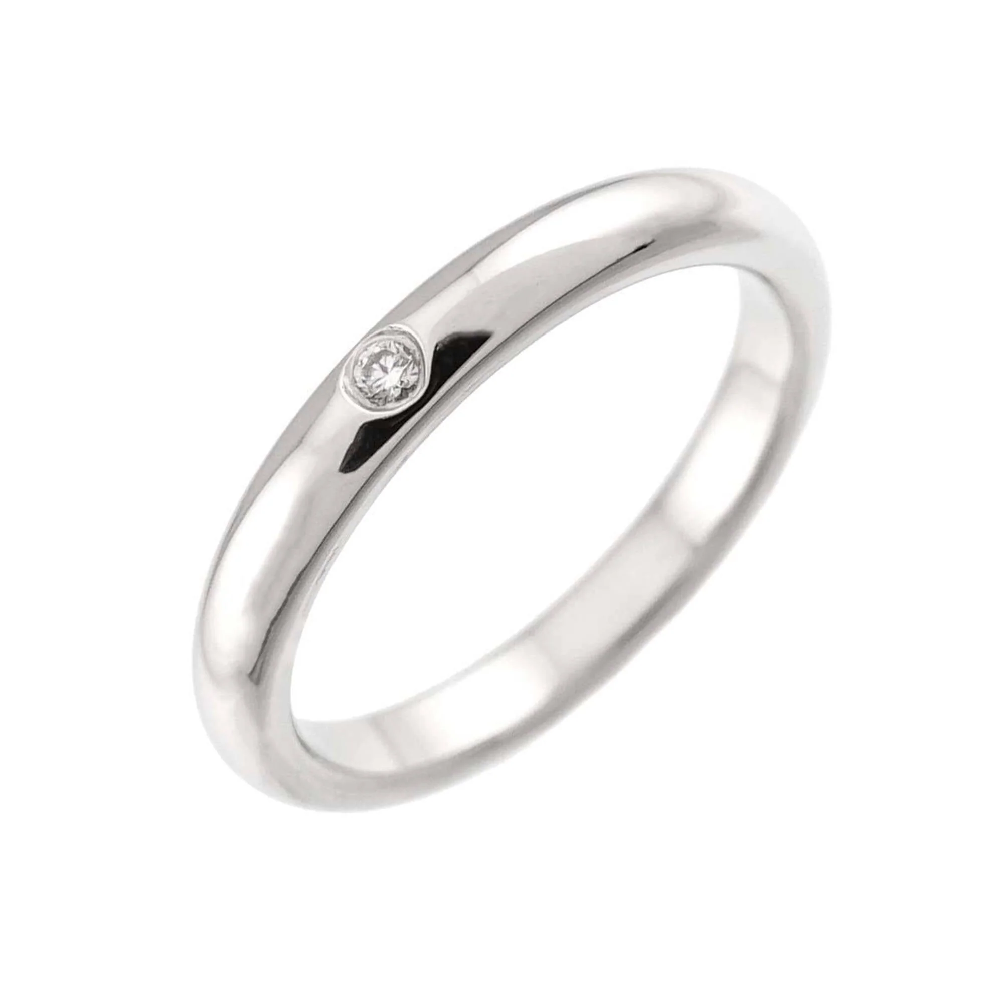 Band Ring Platinum with Diamond