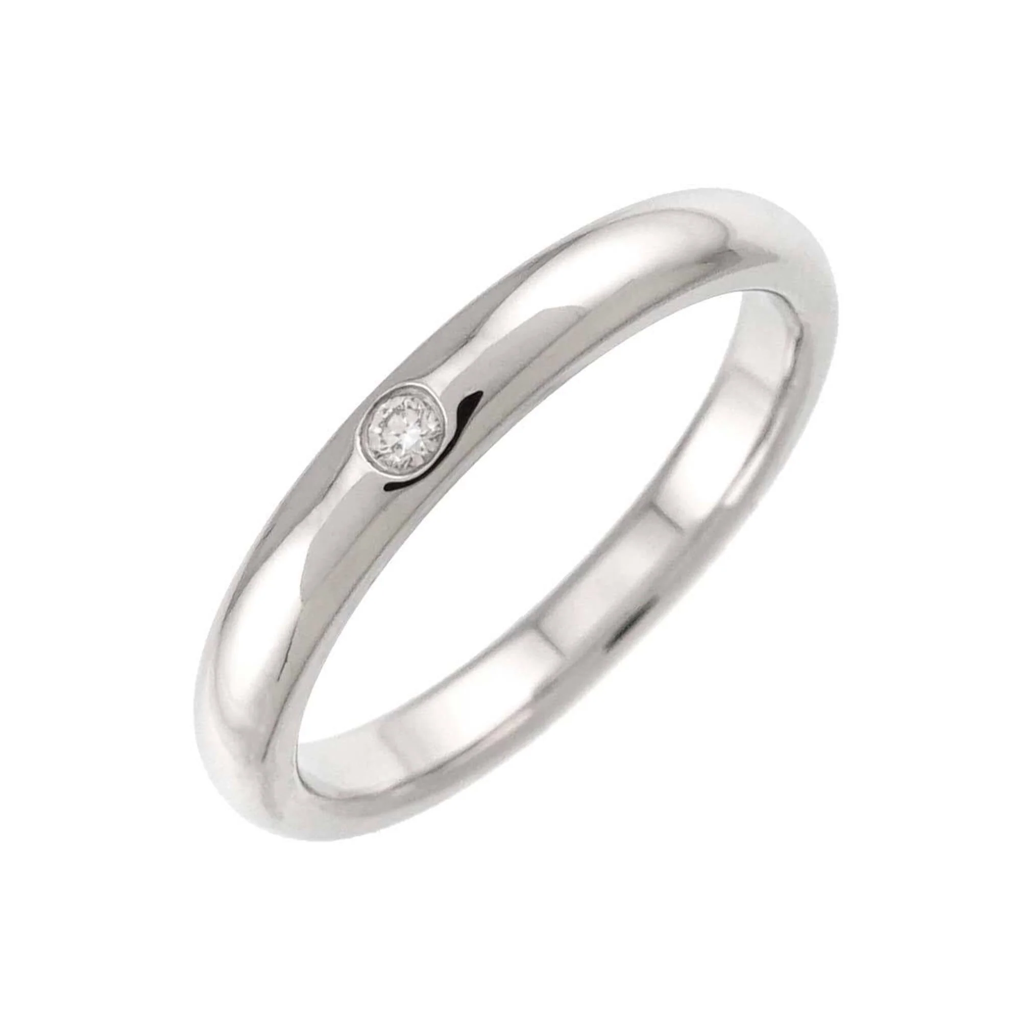 Band Ring Platinum with Diamond