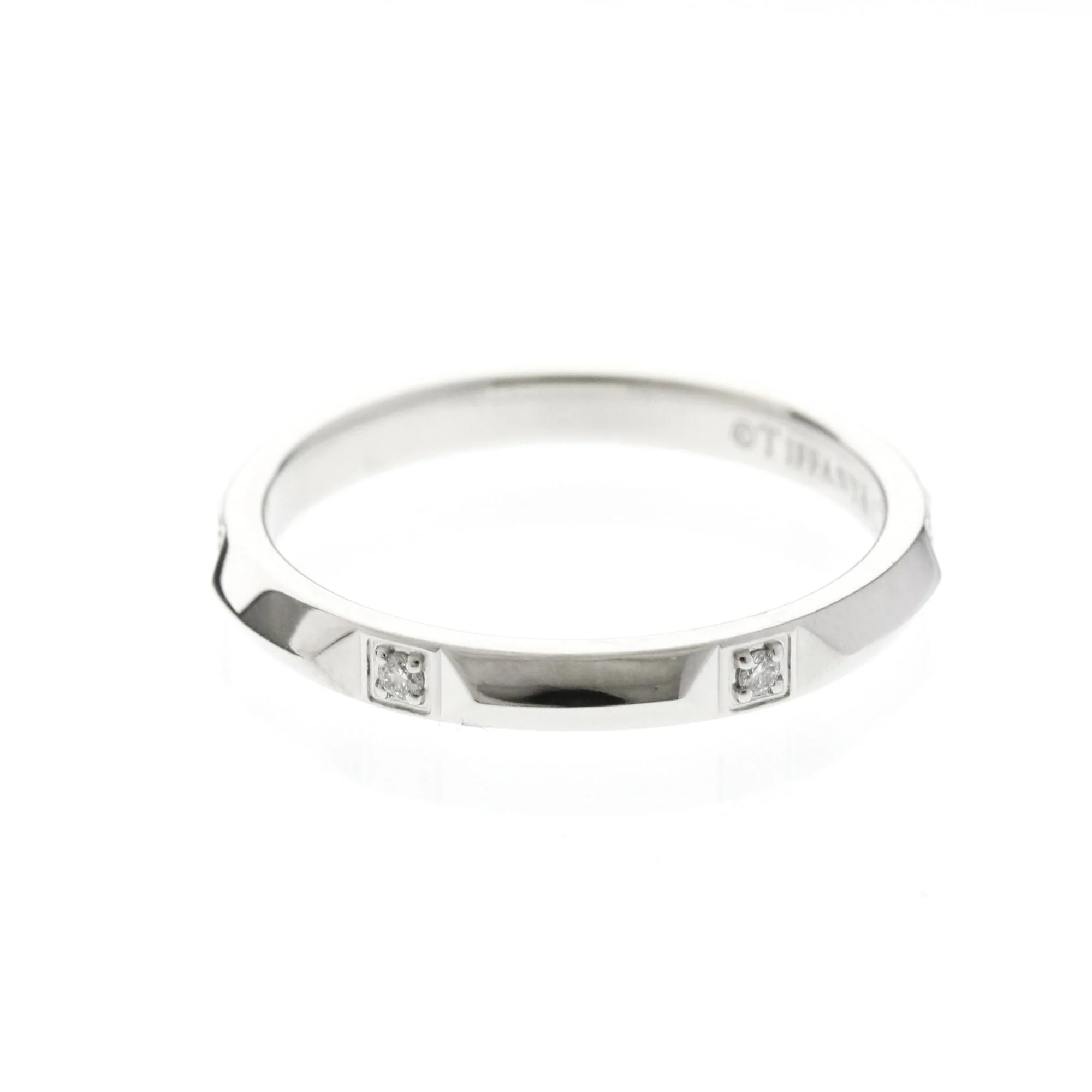 Band Ring Platinum with Diamond - Image 2