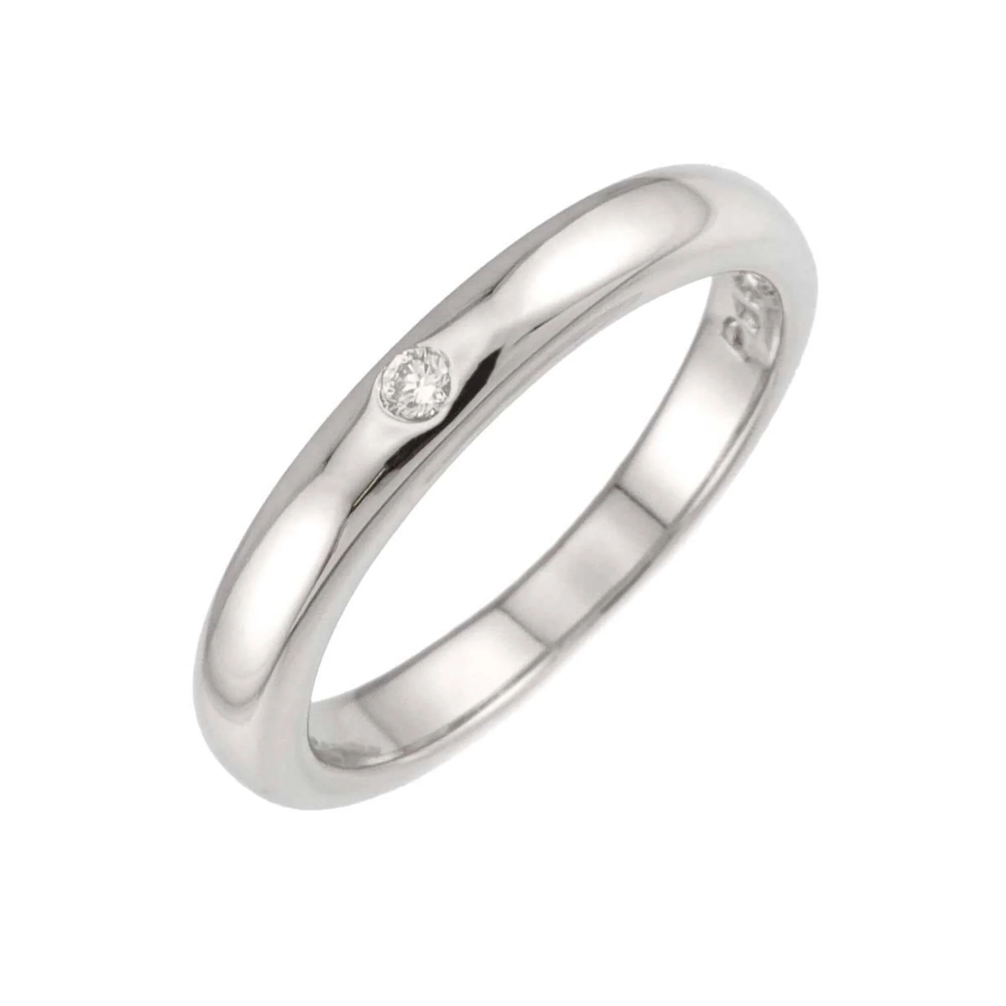 Band Ring Platinum with Diamond