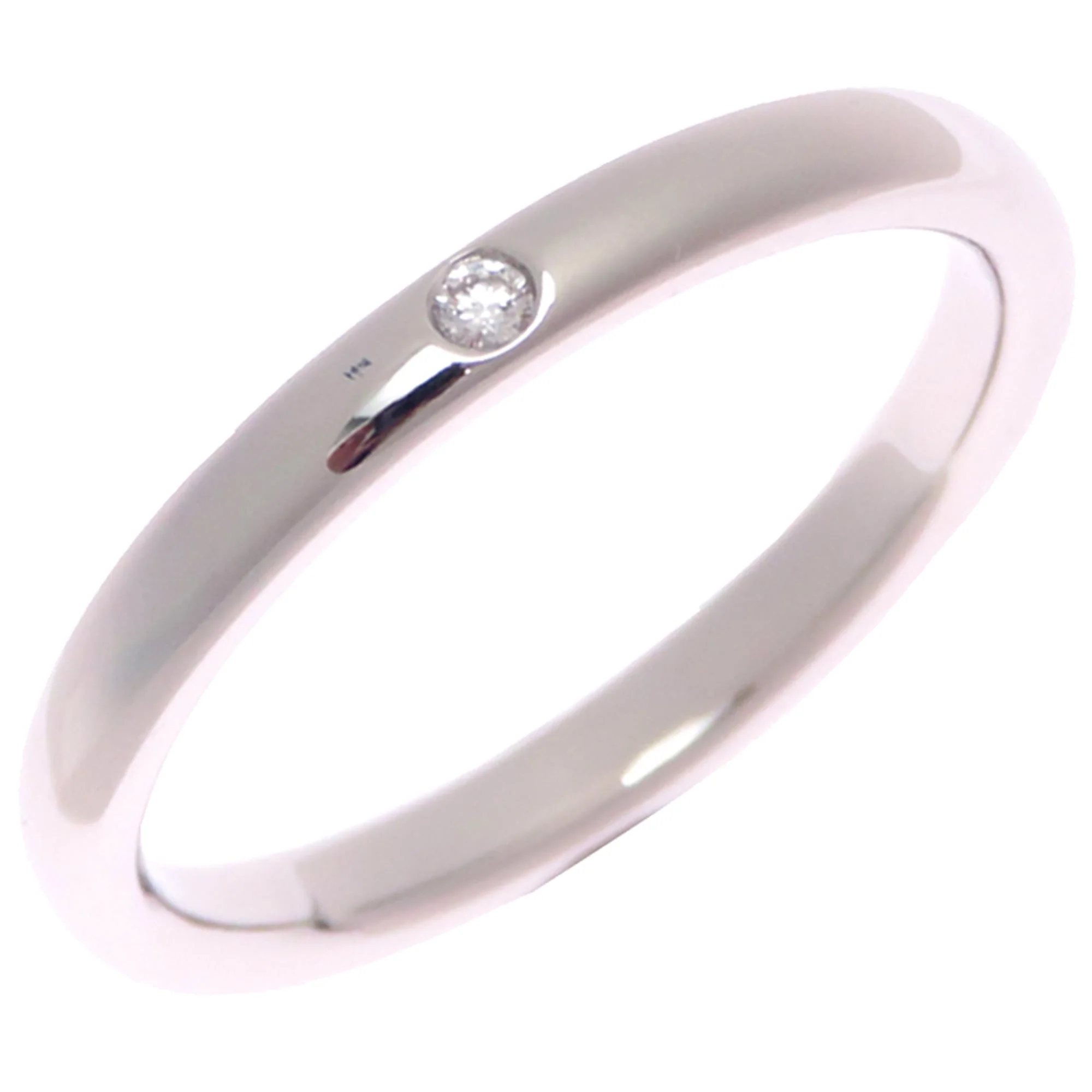 Band Ring Platinum with Diamond