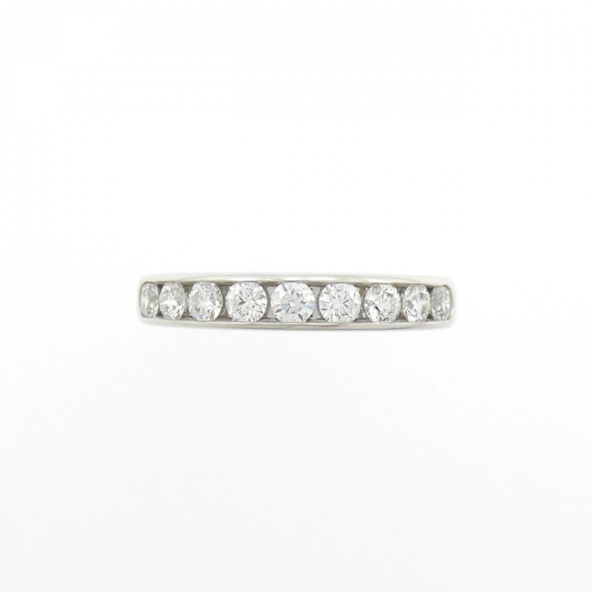 Band Ring Platinum With Diamond Half Circle Channel Setting - Image 2