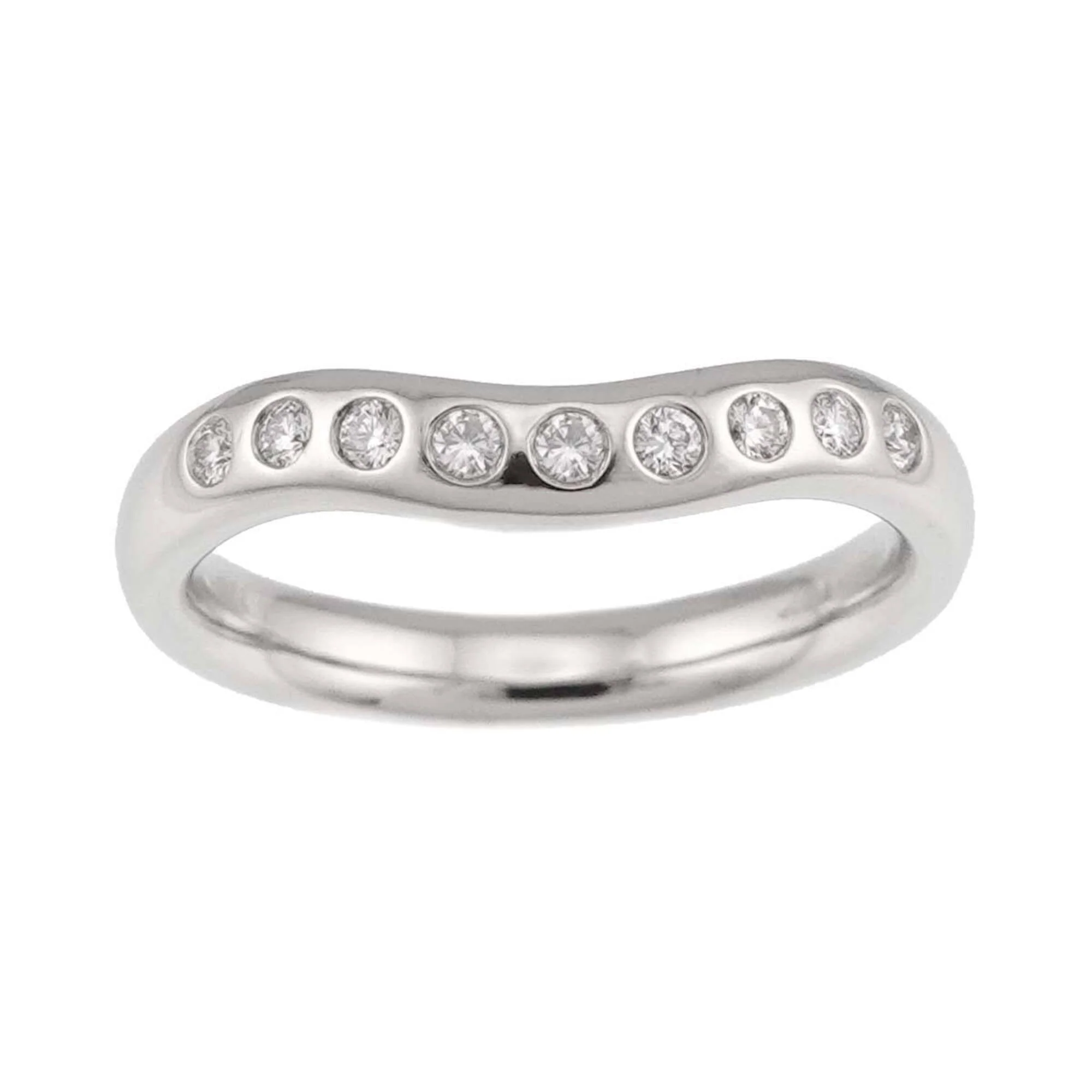 Band Ring Platinum with Diamonds - Image 2