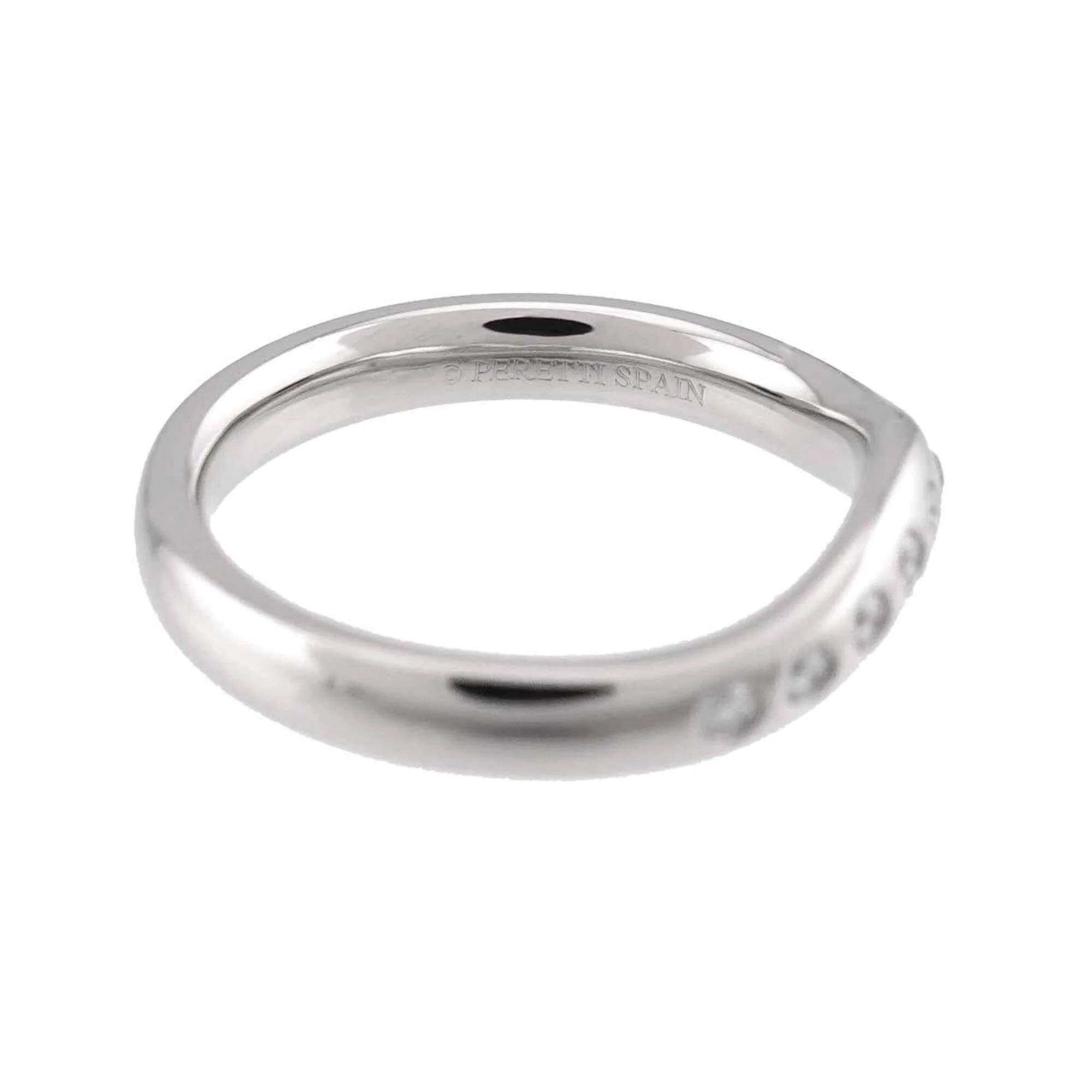 Band Ring Platinum with Diamonds - Image 4