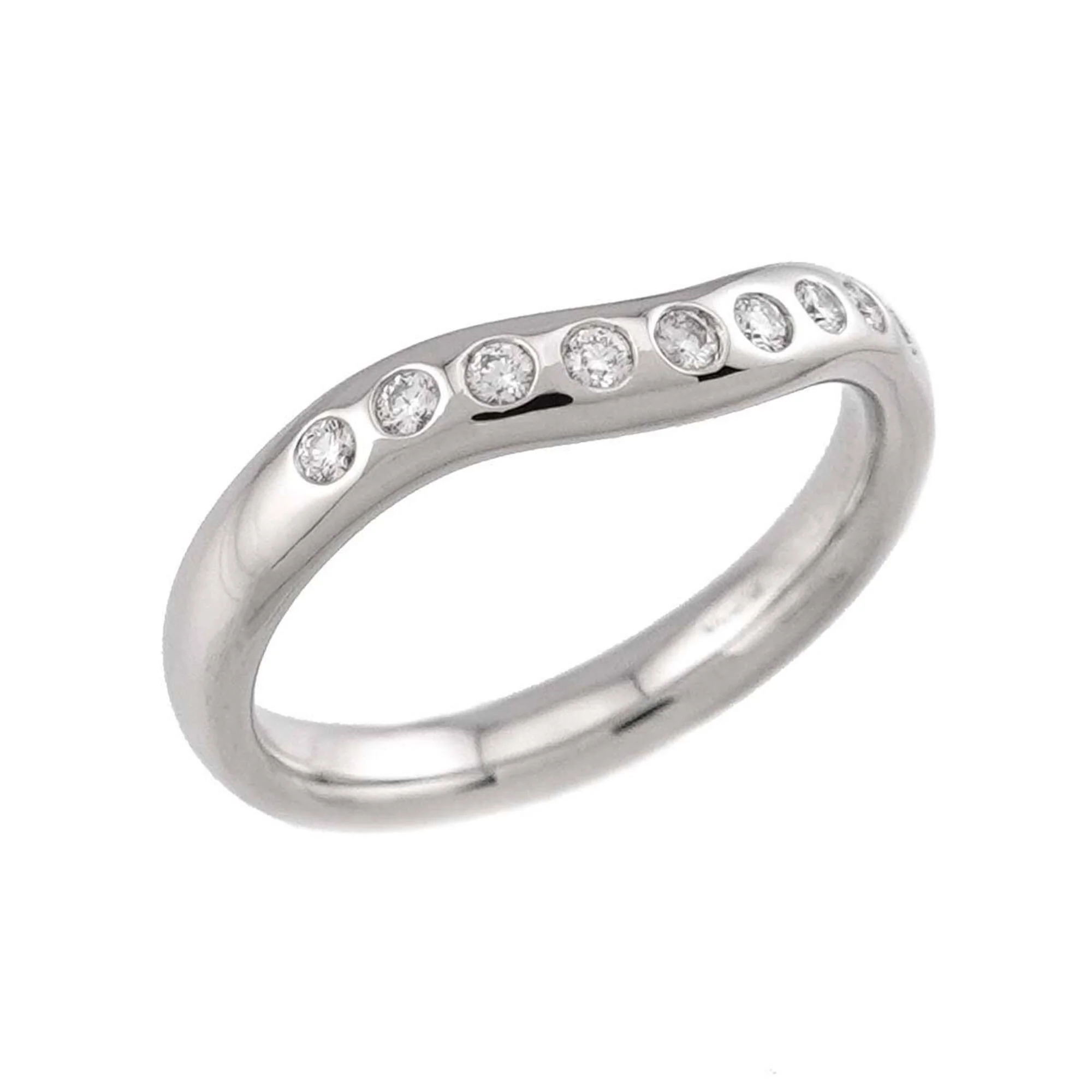 Band Ring Platinum with Diamonds - Image 5