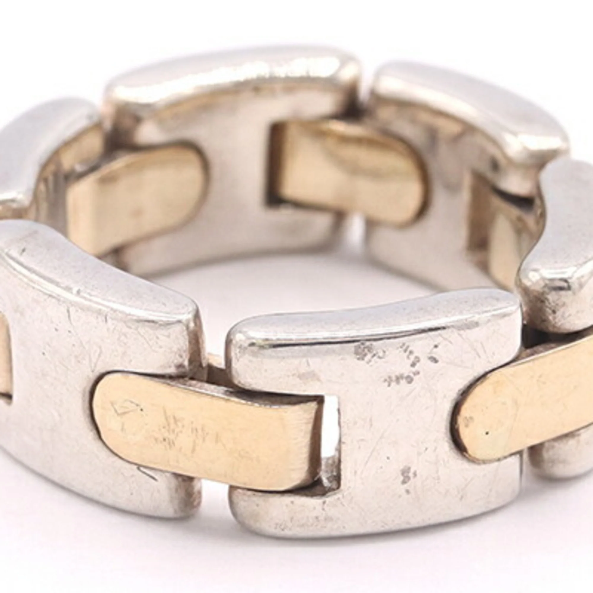 Band Ring Sterling Silver and 18K Yellow Gold - Image 2