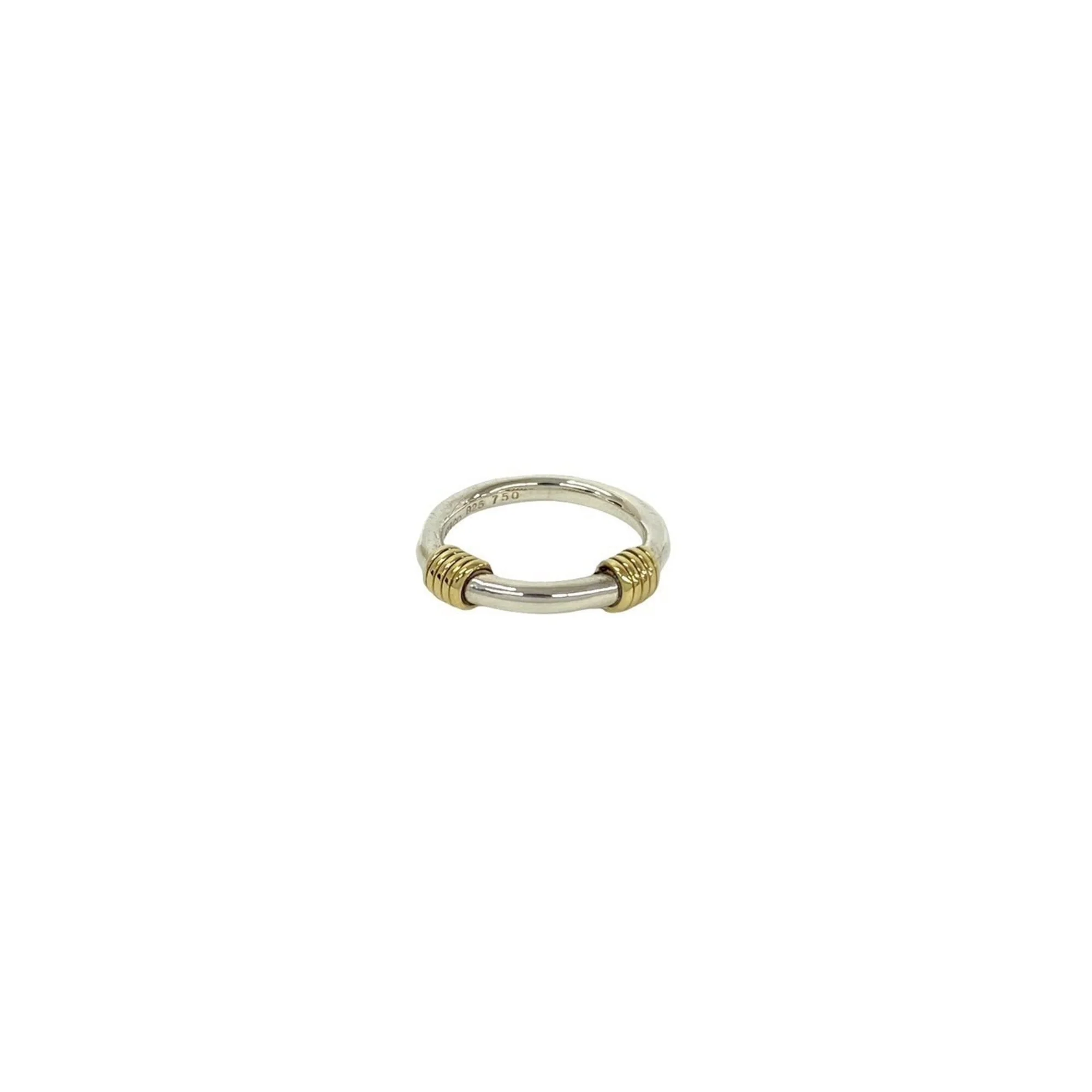 Band Ring Sterling Silver and 18K Yellow Gold