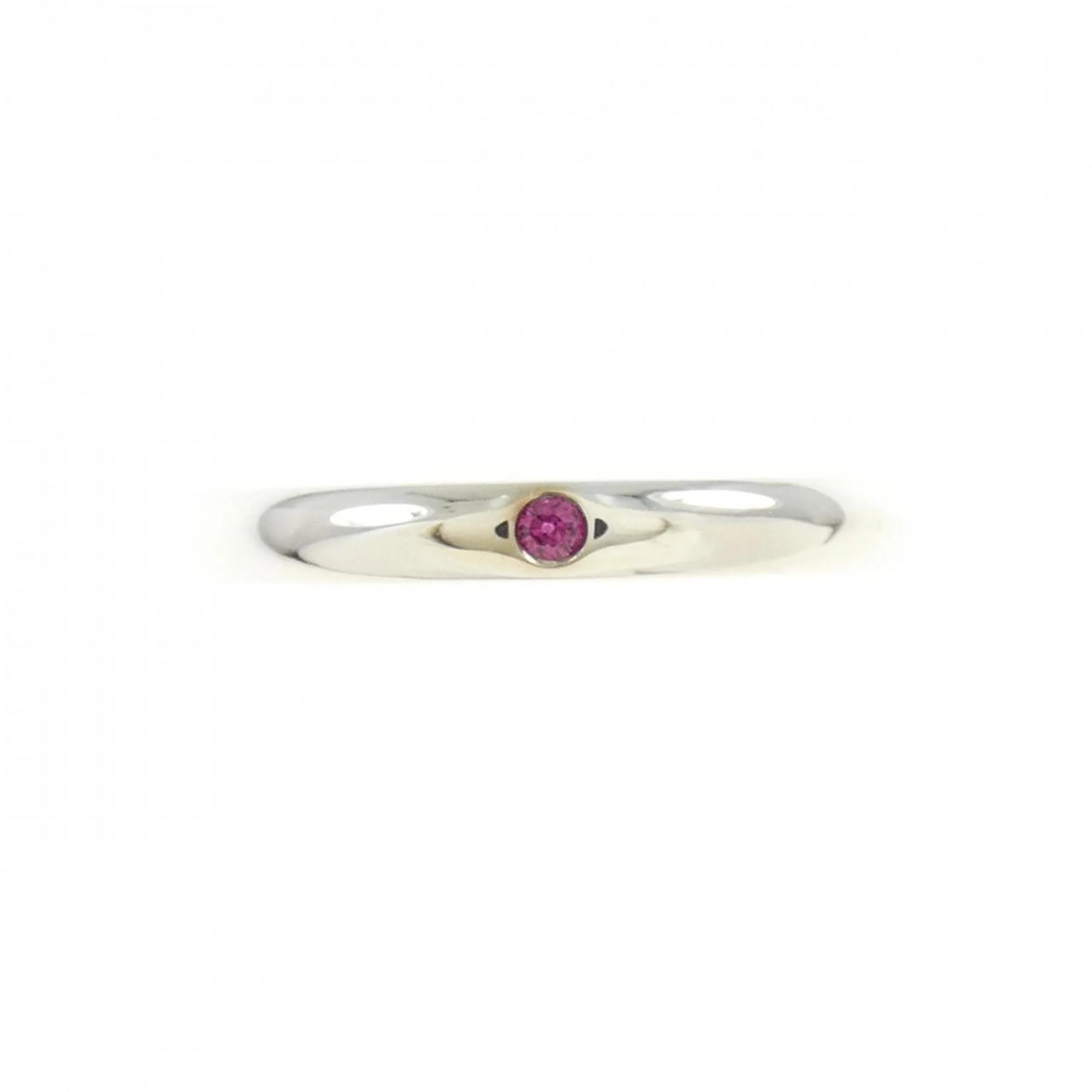 Band Ring Sterling Silver with Ruby - Image 2