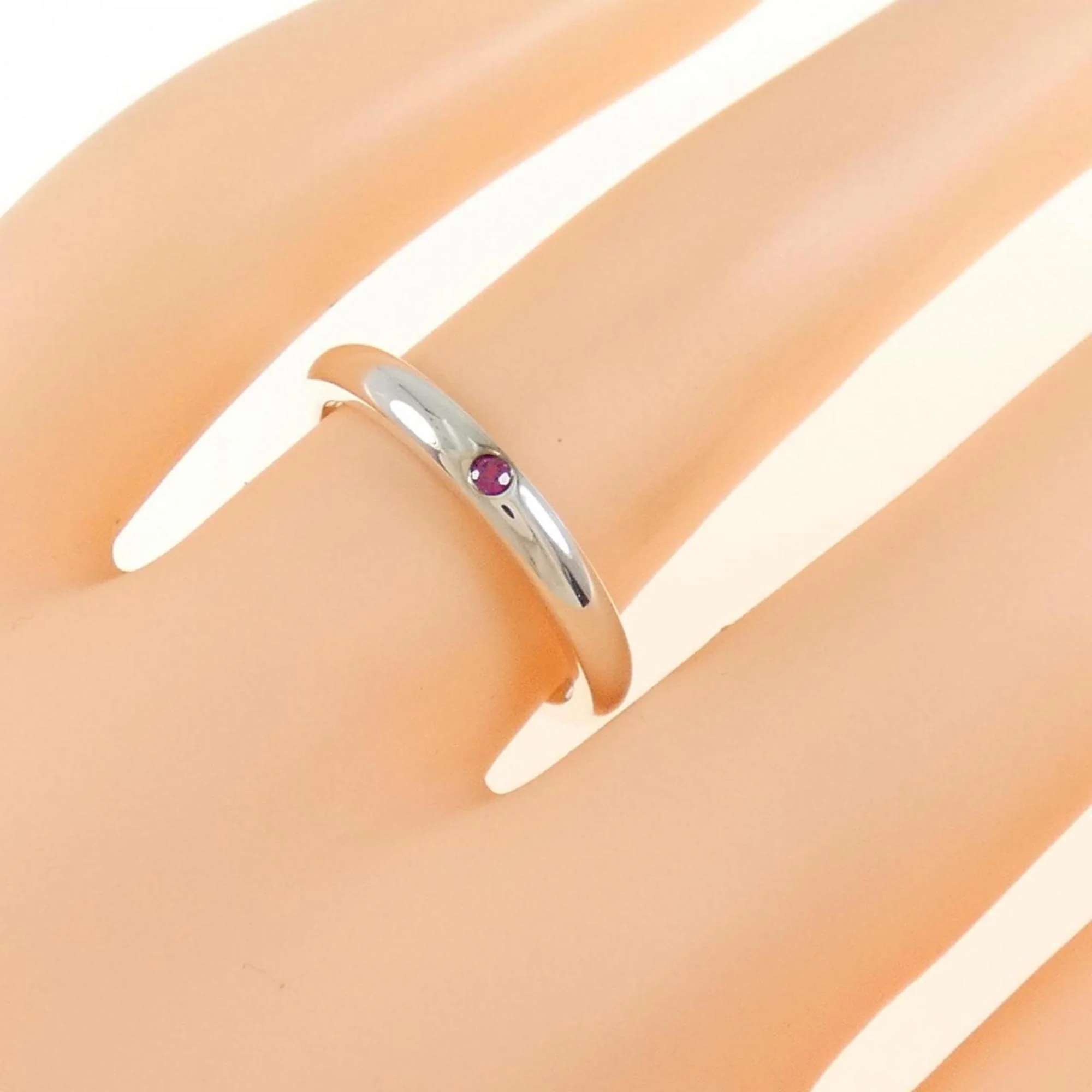 Band Ring Sterling Silver with Ruby - Image 5