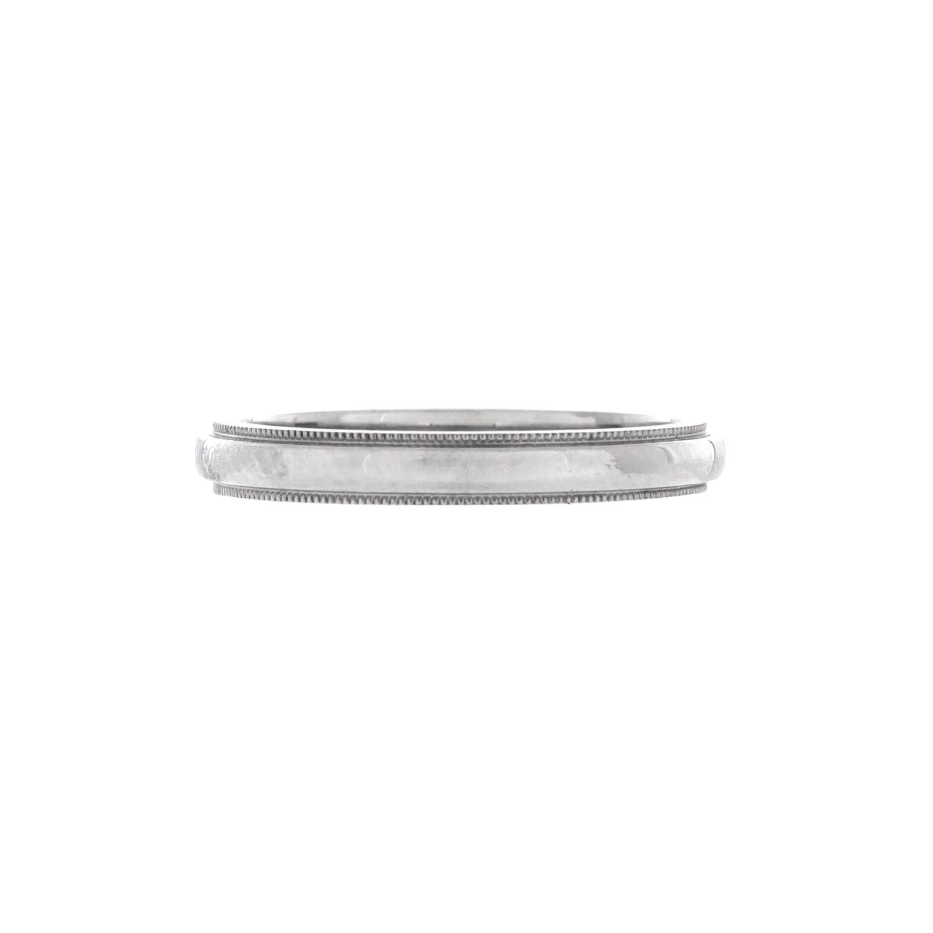 Classic Milgrain Band Ring Platinum 3mm