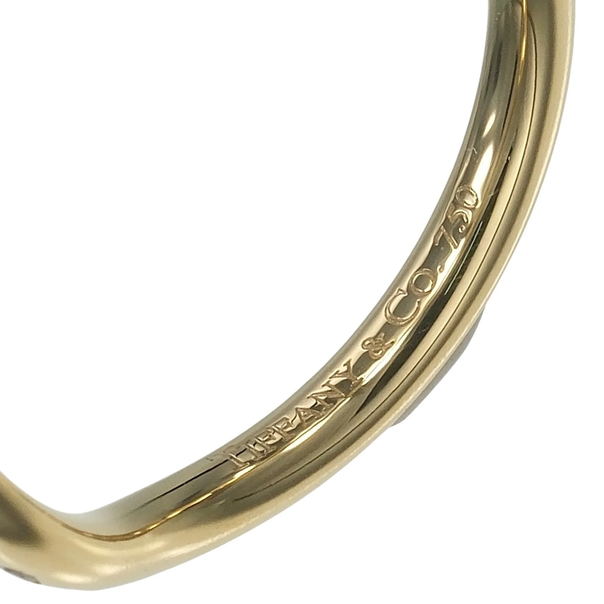 Curved Band Ring 18K Yellow Gold with Diamond - Image 5