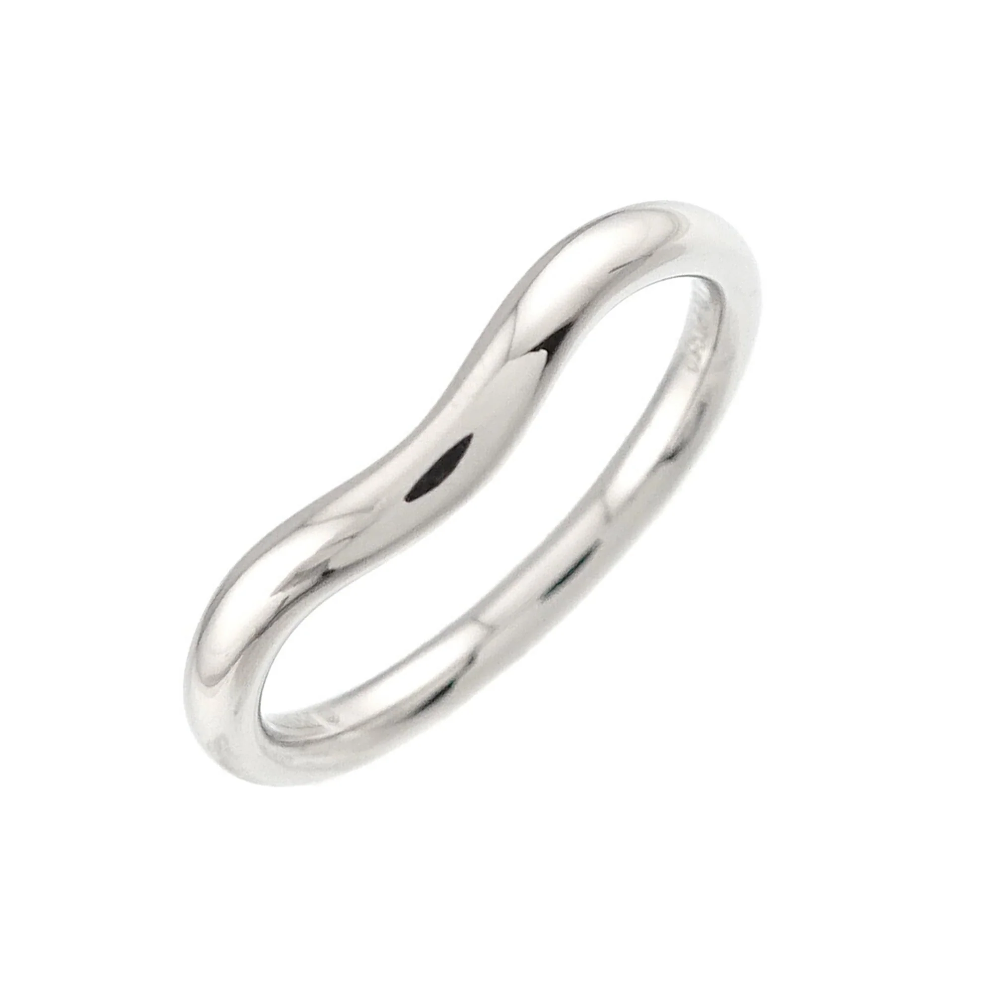 Curved Band Ring Platinum