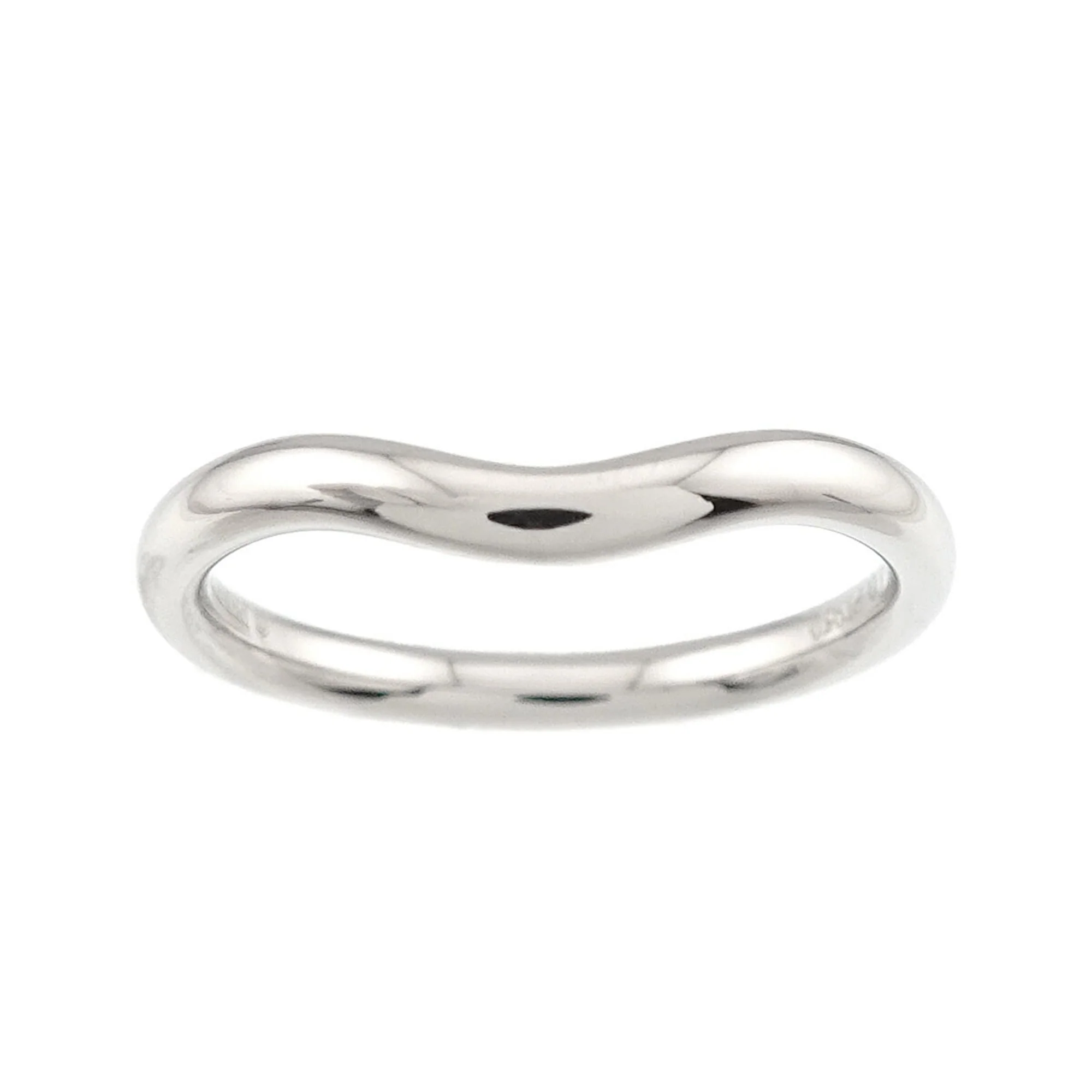Curved Band Ring Platinum - Image 2