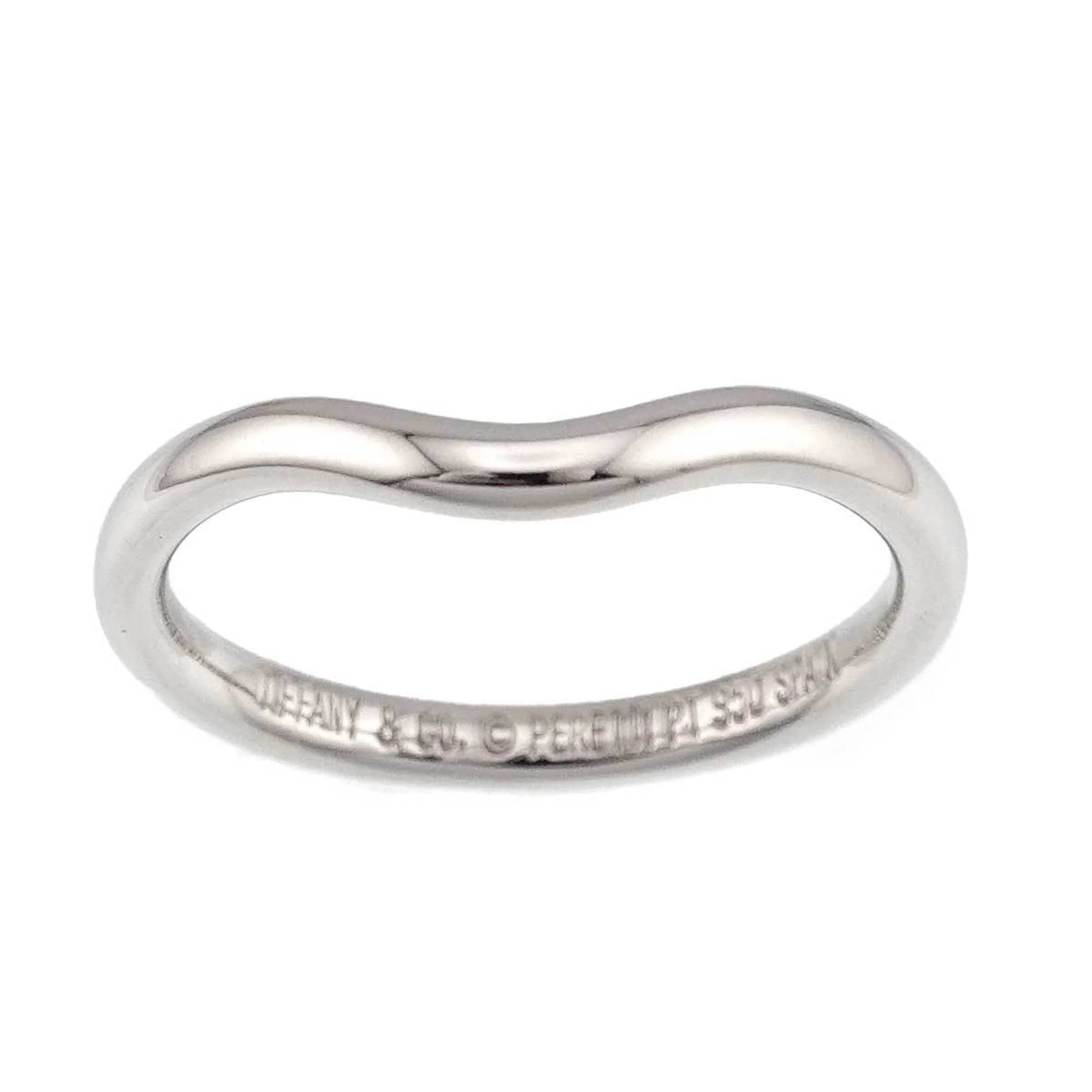Curved Band Ring Platinum - Image 2