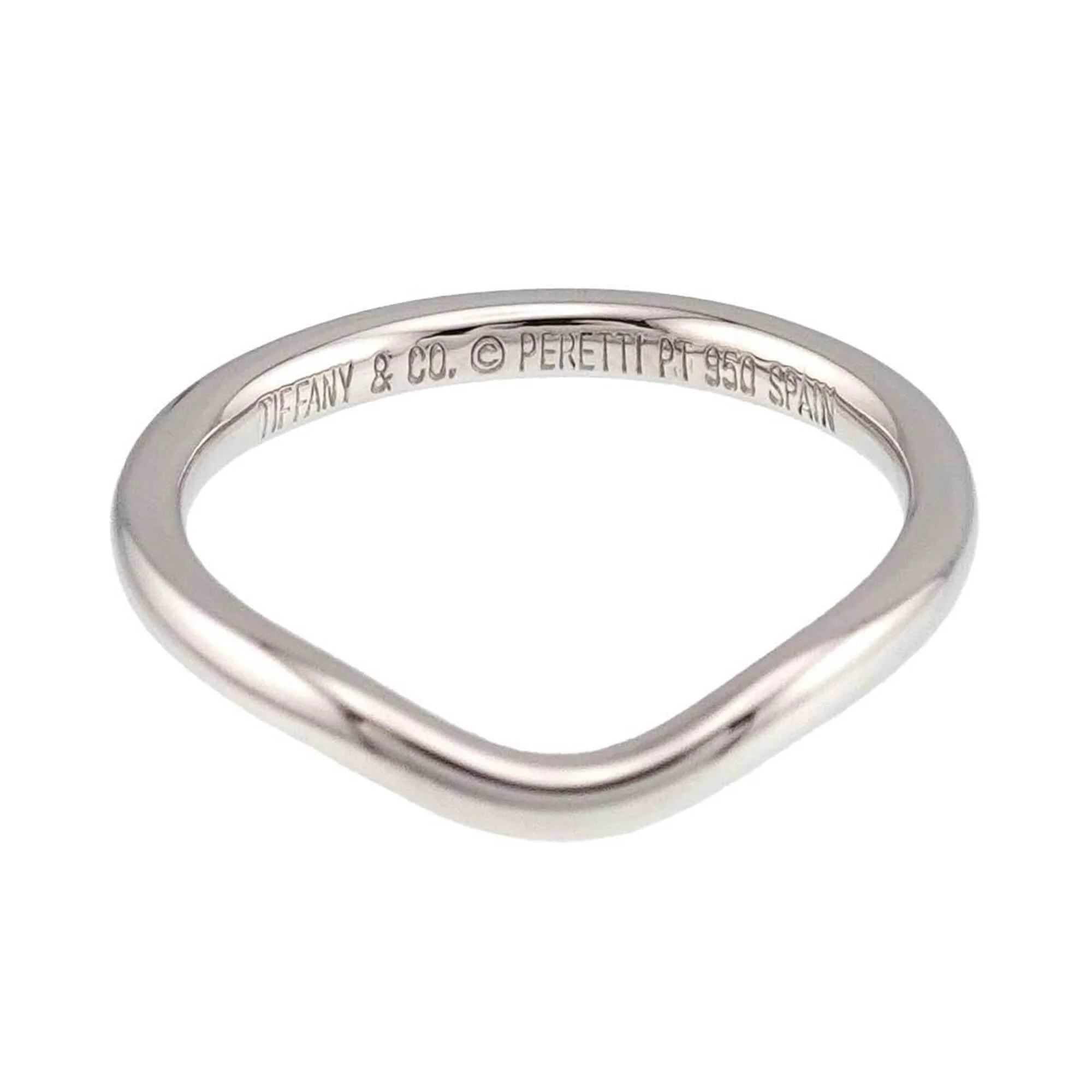 Curved Band Ring Platinum - Image 3