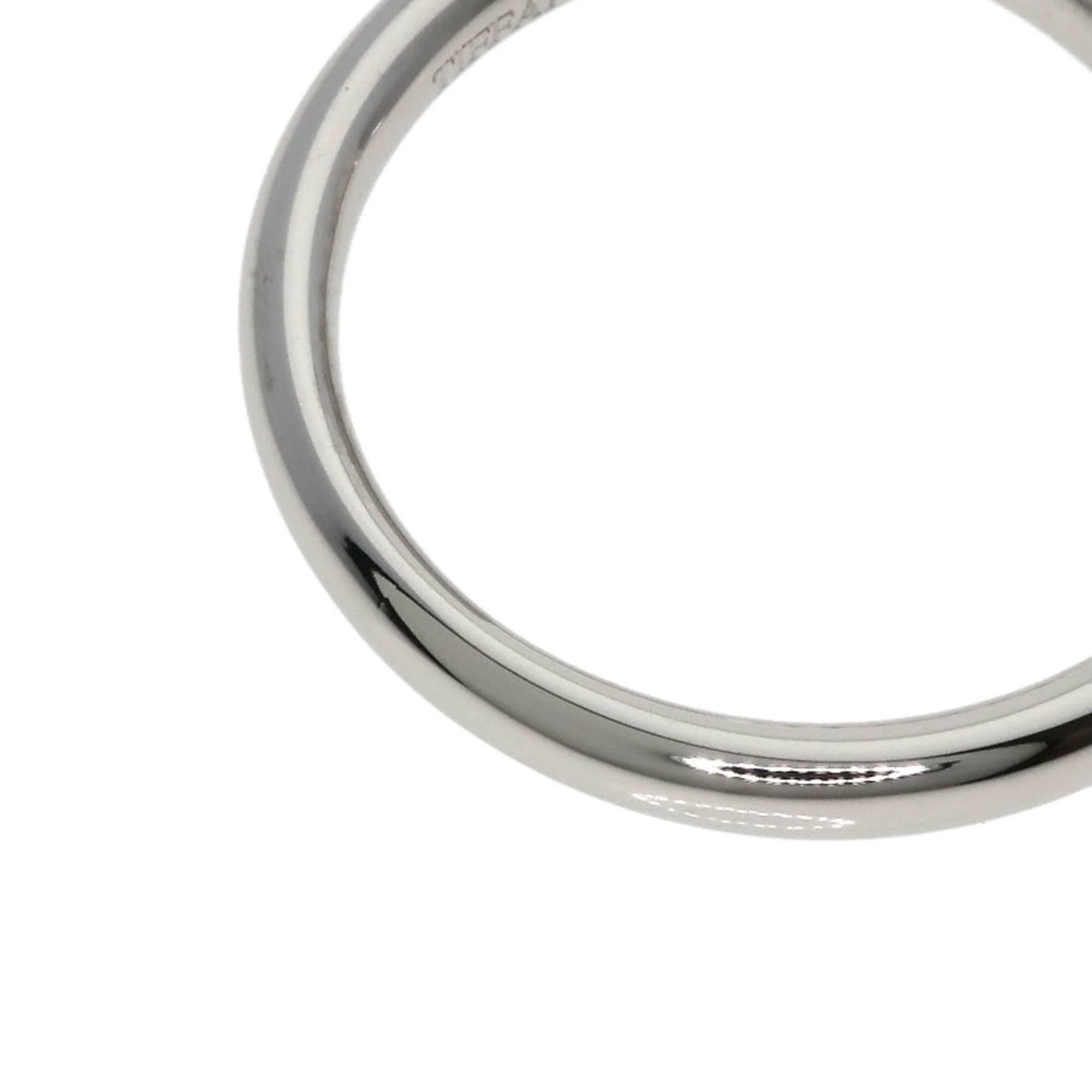 Curved Band Ring Platinum with Diamond - Image 8