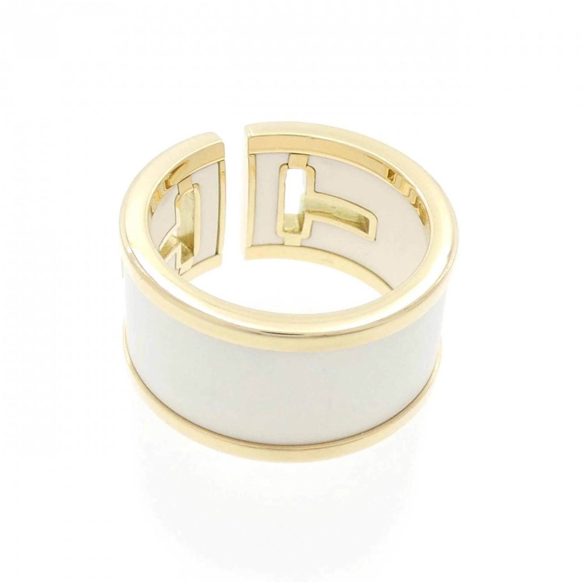 Cutout Ring Ceramic and 18K Yellow Gold - Image 3