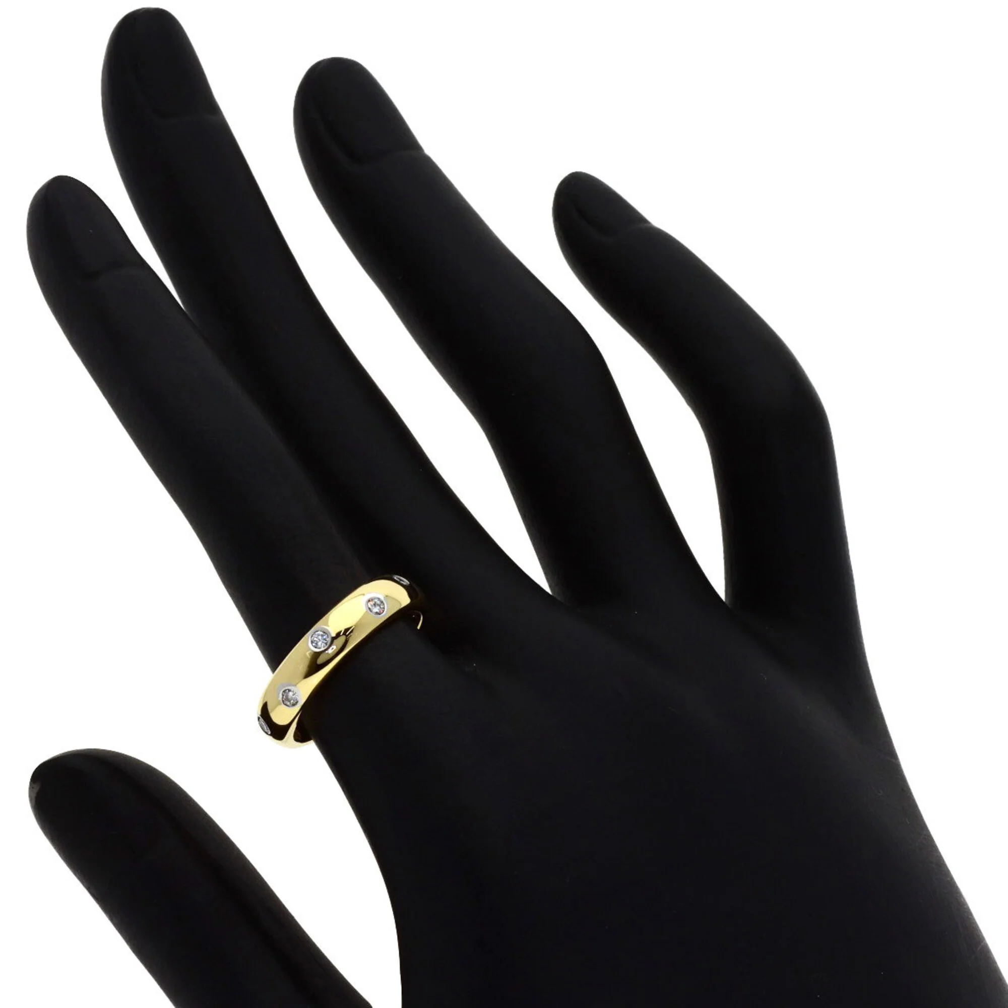 Dots Ring Platinum and 18K Yellow Gold with Diamond - Image 5