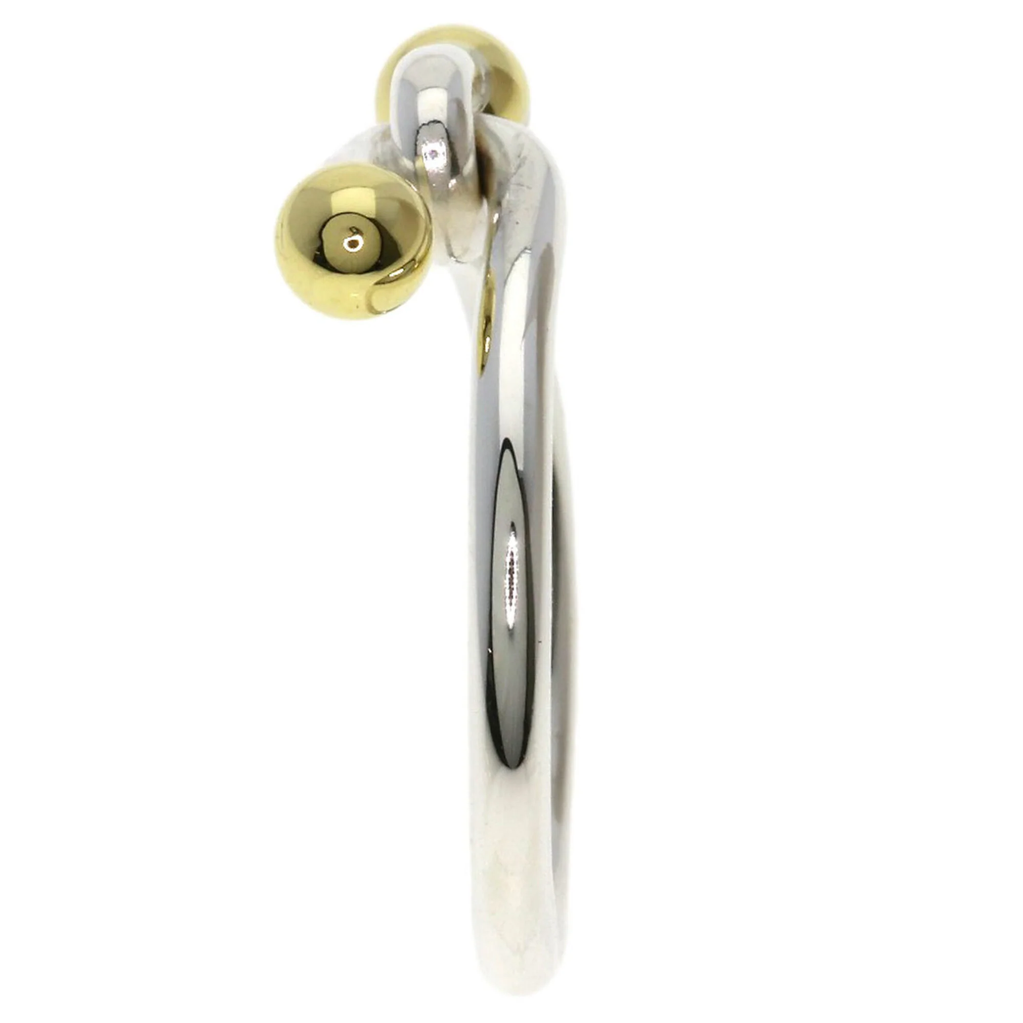Double Hook Ring Sterling Silver and 18K Yellow Gold - Image 3