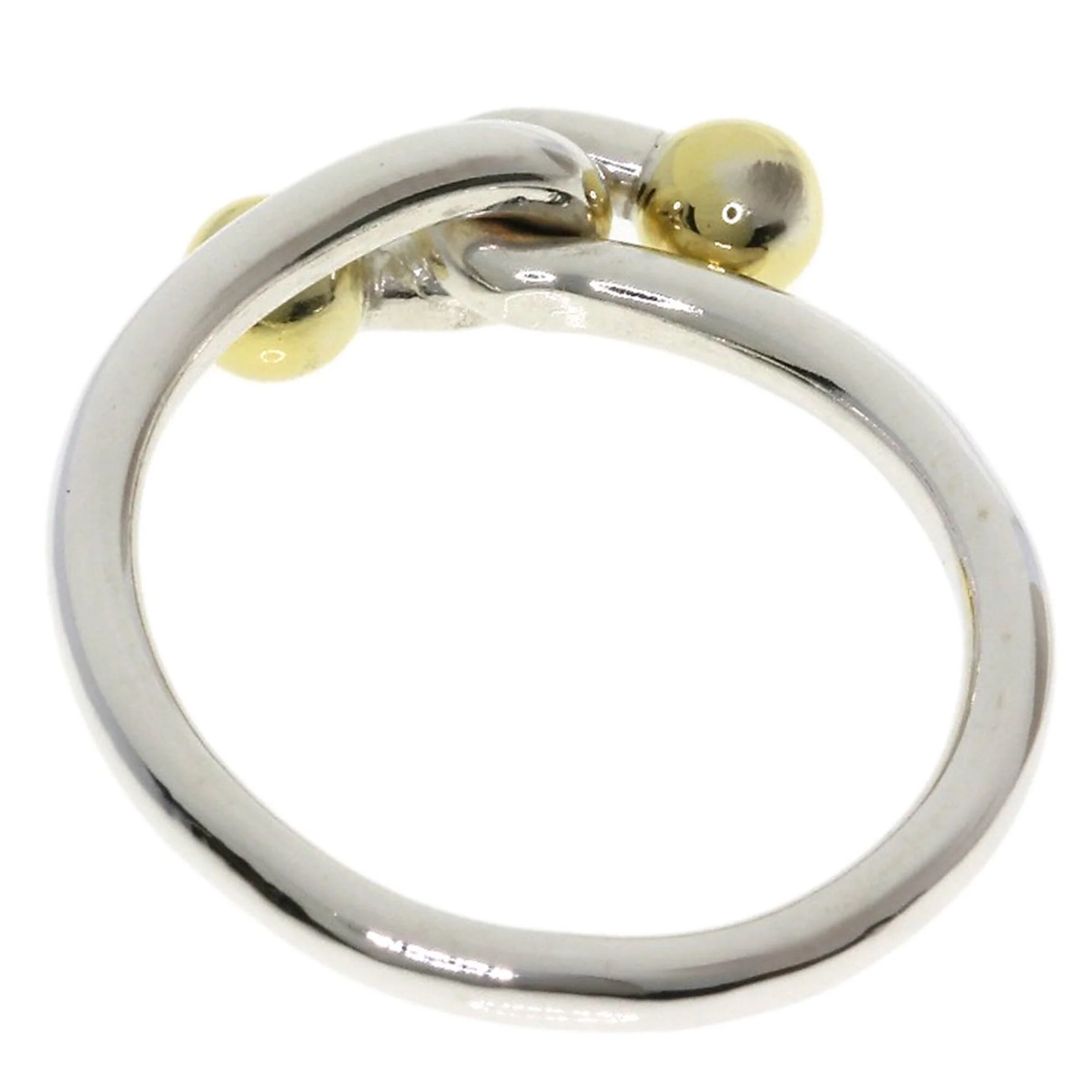 Double Hook Ring Sterling Silver and 18K Yellow Gold - Image 4