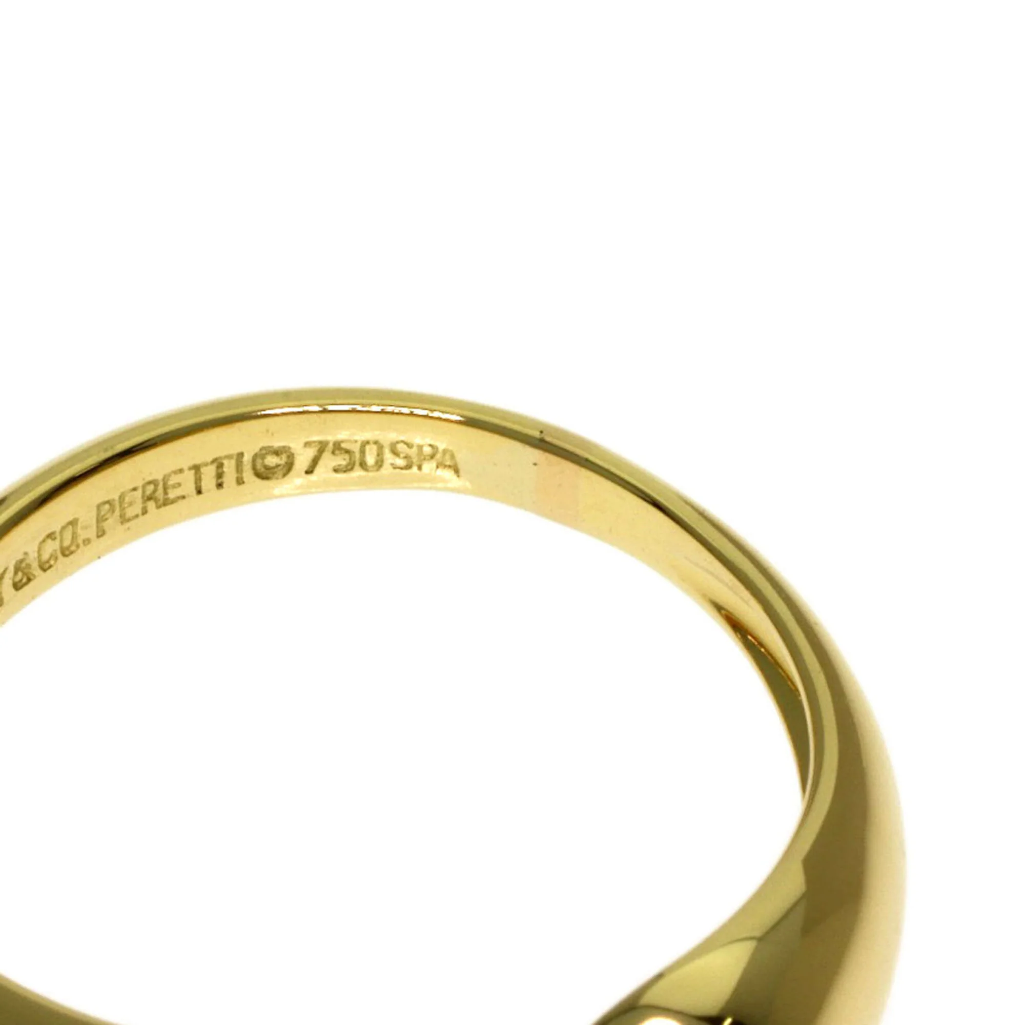 Double Teardrop Ring 18K Yellow Gold with Diamond - Image 7