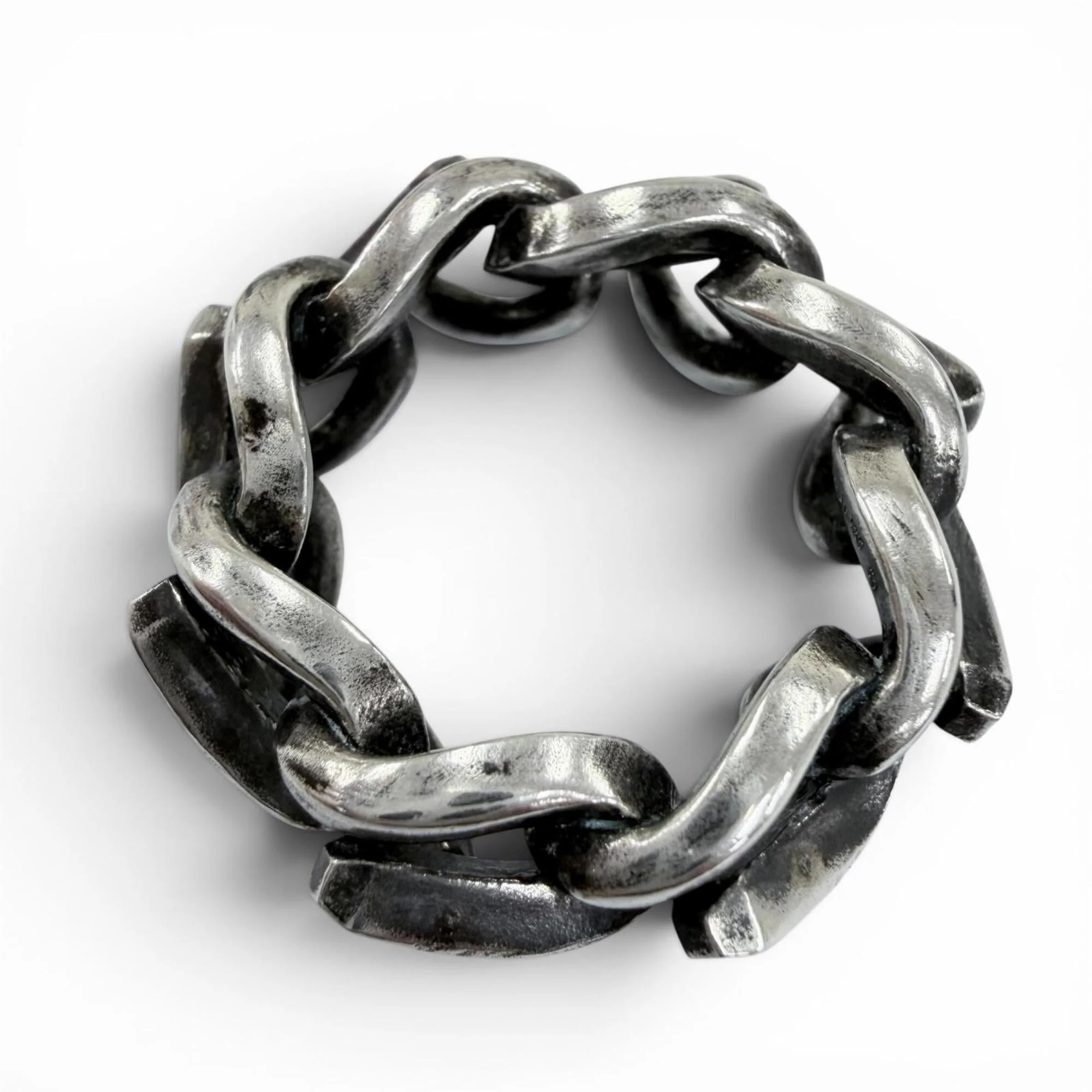 Forge Link Ring Sterling Silver - Image 3